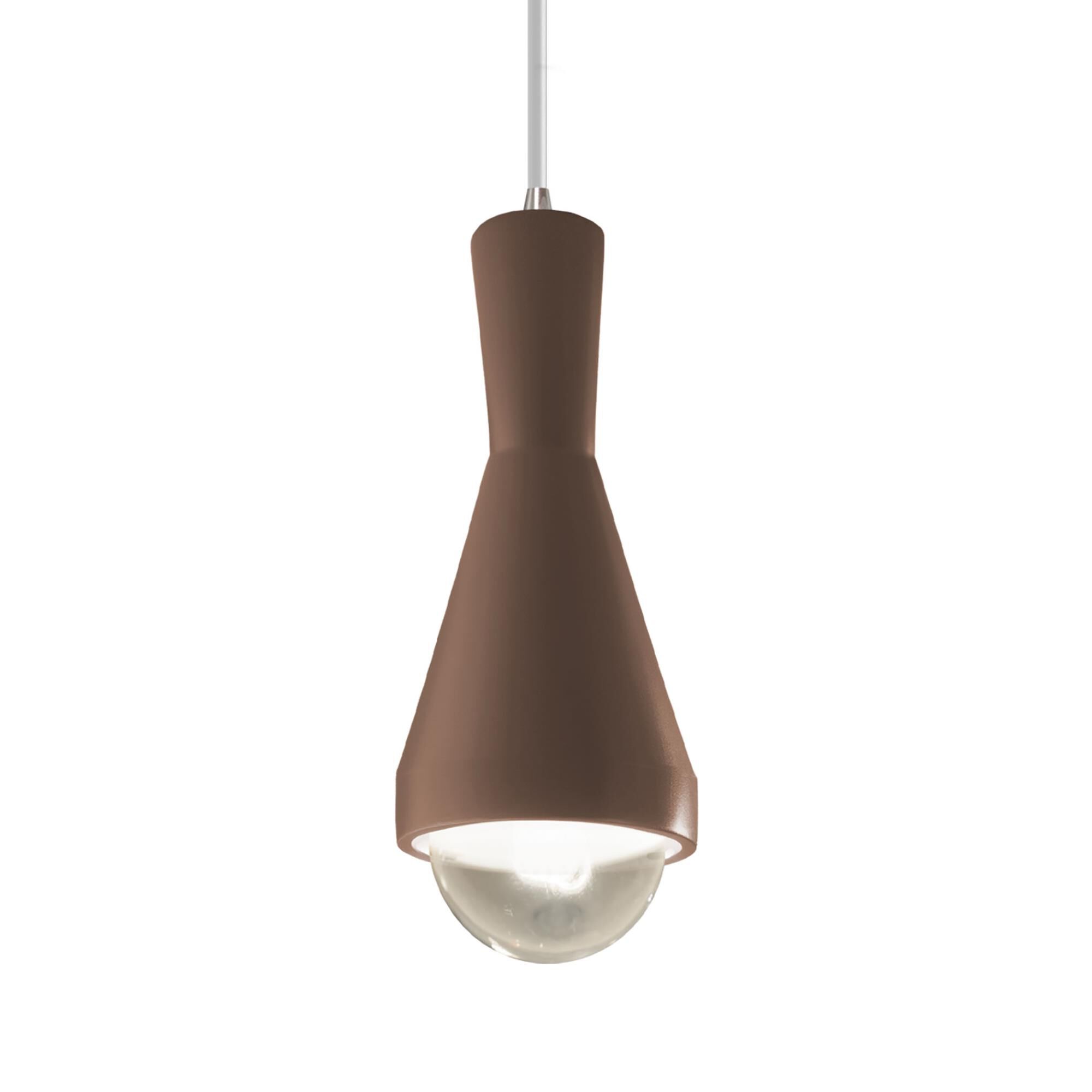 Justice Design Group Radiance 10 Inch Mini Pendant Radiance - CER-6520-CLAY-NCKL-WTCD - Modern Contemporary
