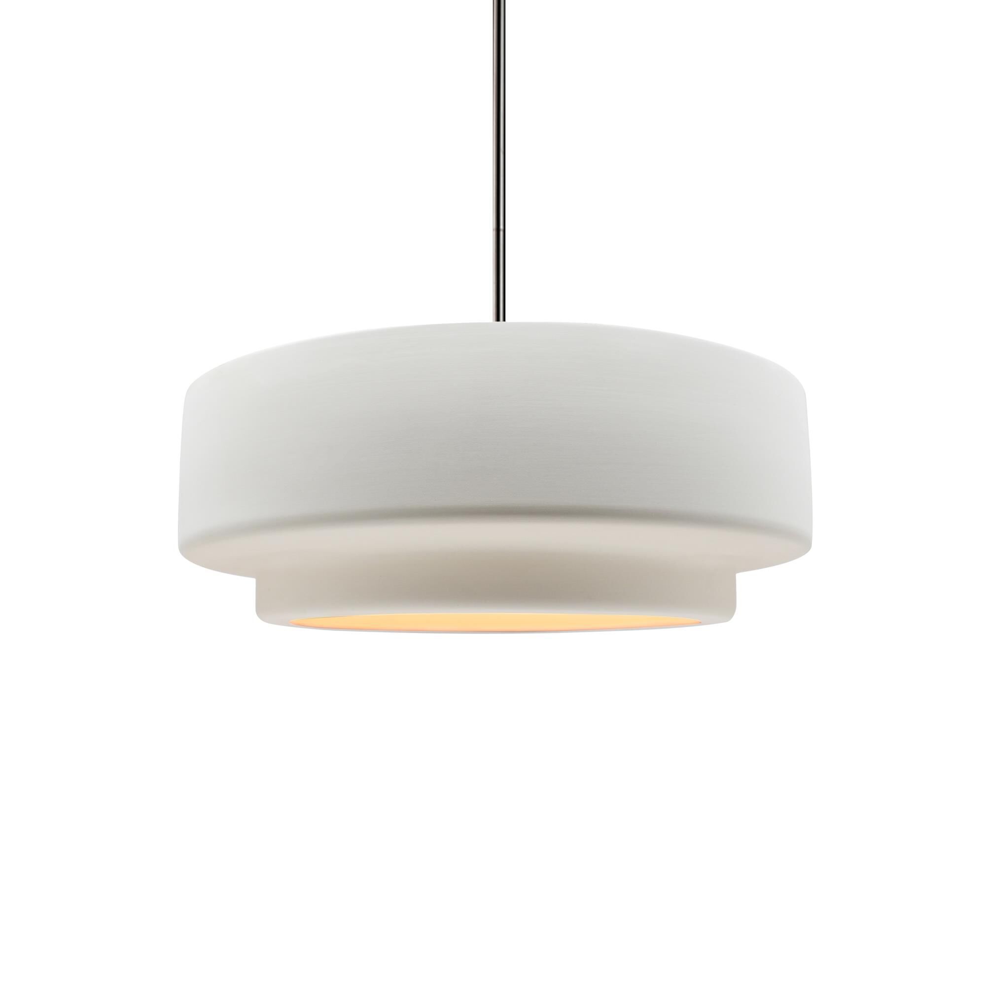 Justice Design Group Tier 12 Inch Mini Pendant Tier - CER-6540-BIS-NCKL-RIGID - Transitional