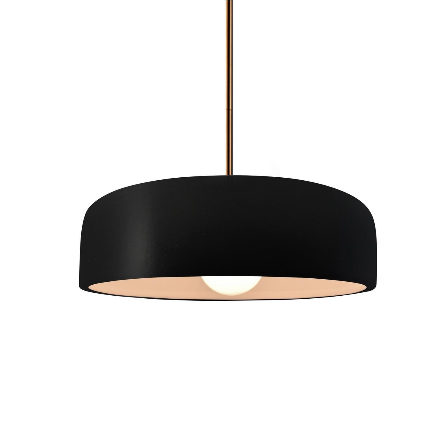 Justice Design Group Radiance Spire 10 Inch Mini Pendant Radiance Spire - CER-6571-CRB-BRSS-RIGID - Transitional