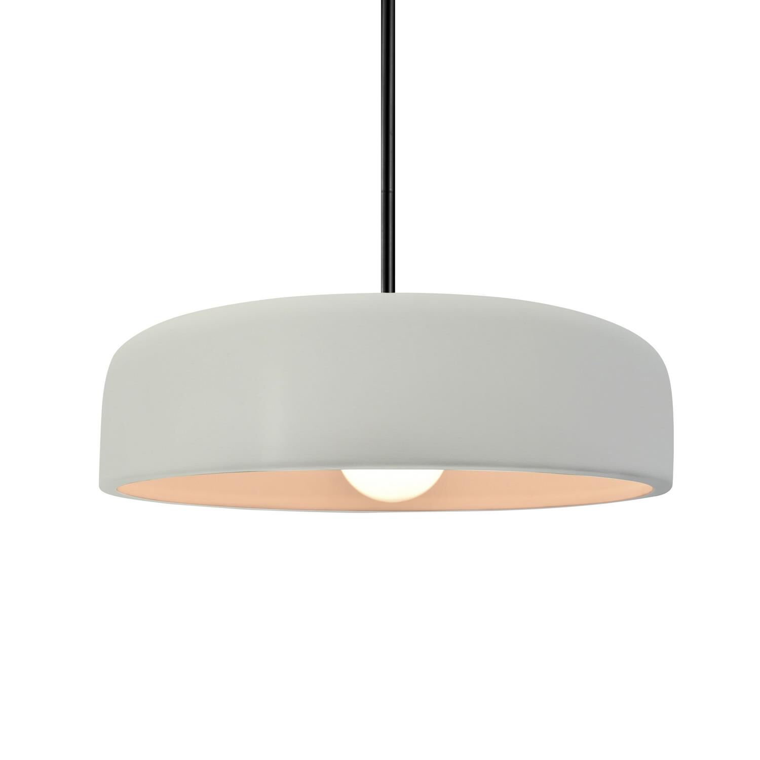 Justice Design Group Radiance Spire 13 Inch Mini Pendant Radiance Spire - CER-6573-MAT-MBLK-RIGID - Modern Contemporary