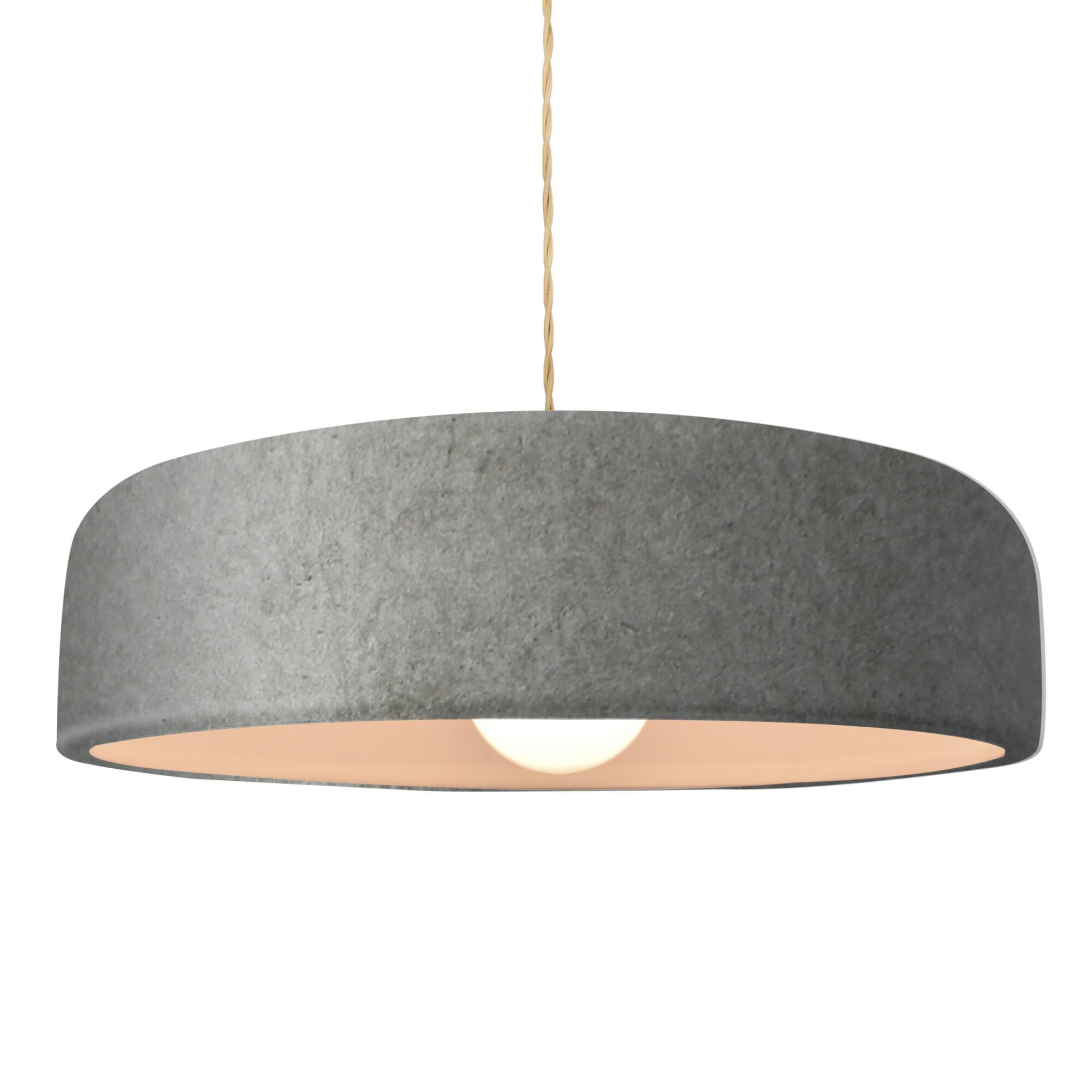 Justice Design Group Spire 16 Inch Large Pendant Spire - CER-6575-BKMT-BRSS-BEIG-TWST-LED1-700 - Transitional