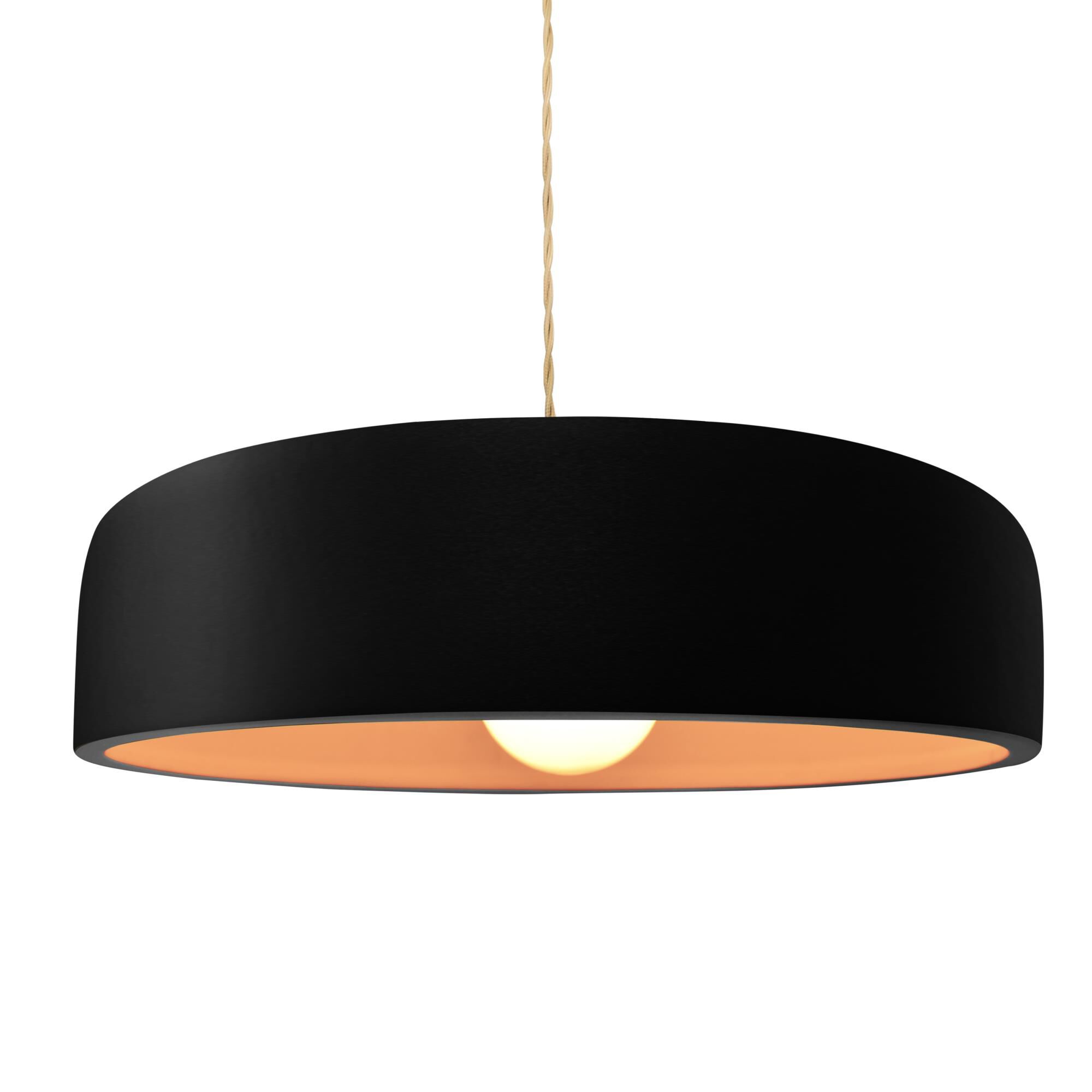 Justice Design Group Spire 16 Inch Large Pendant Spire - CER-6575-CBGD-MBLK-BEIG-TWST - Transitional