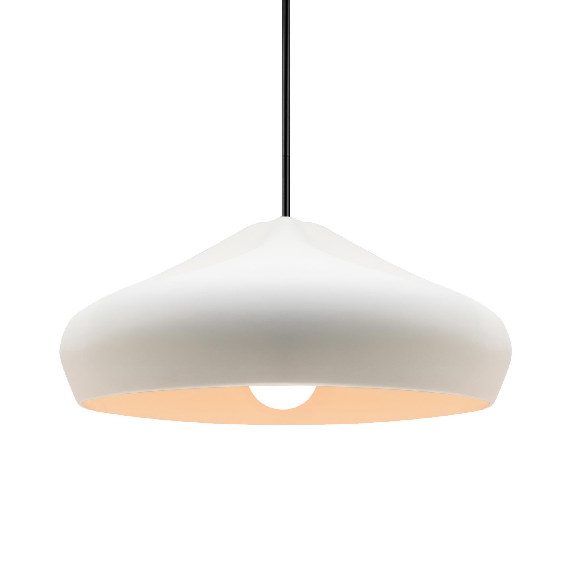 Justice Design Group Radiance Crease 15 Inch Large Pendant Radiance Crease - CER-6595-BIS-MBLK-RIGID-LED1-700 - Modern Contemporary