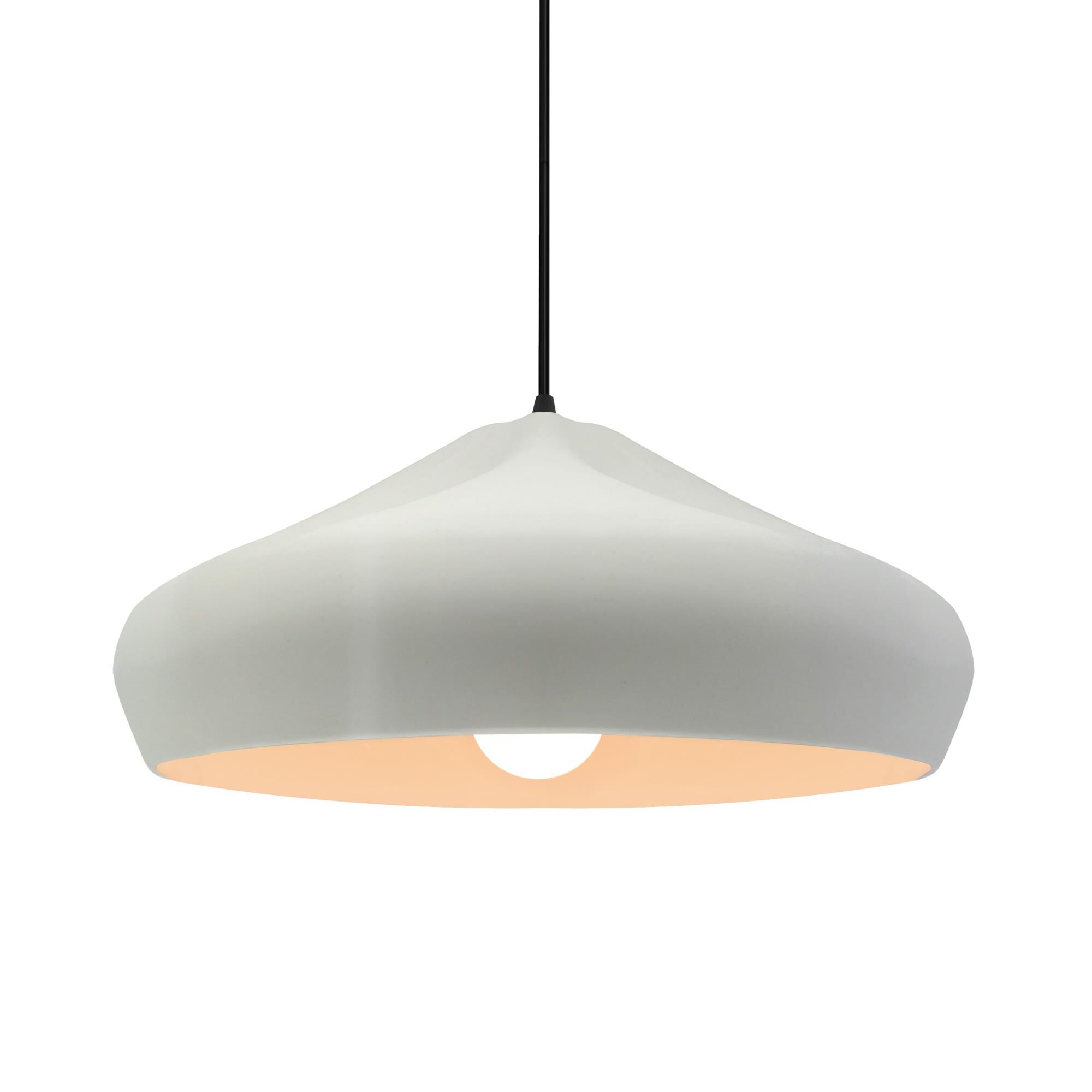 Justice Design Group Radiance Crease 15 Inch Large Pendant Radiance Crease - CER-6595-MAT-MBLK-BKCD - Modern Contemporary