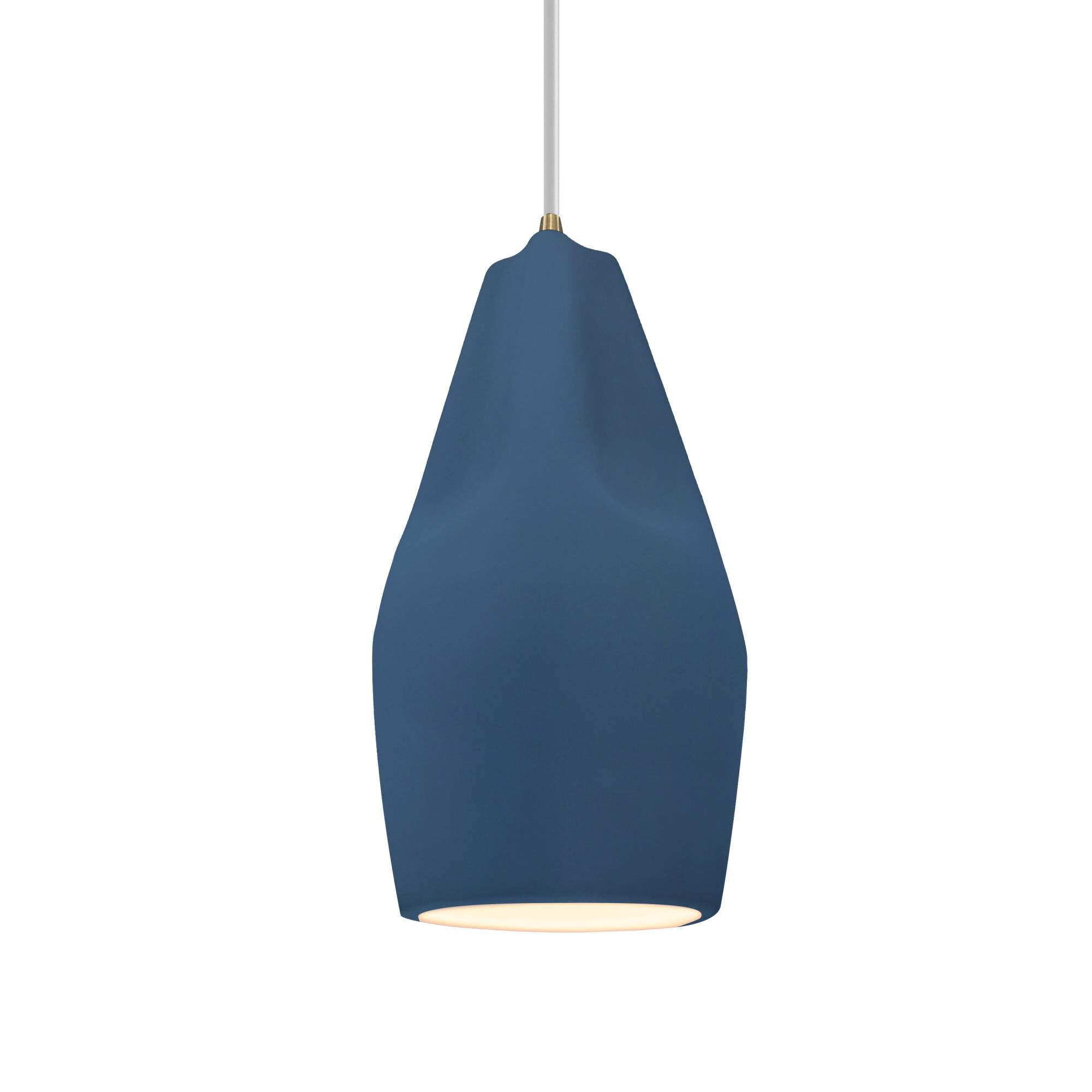 Justice Design Group Crease 6 Inch Mini Pendant Crease - CER-6597-MDMT-ABRS-WTCD - Modern Contemporary
