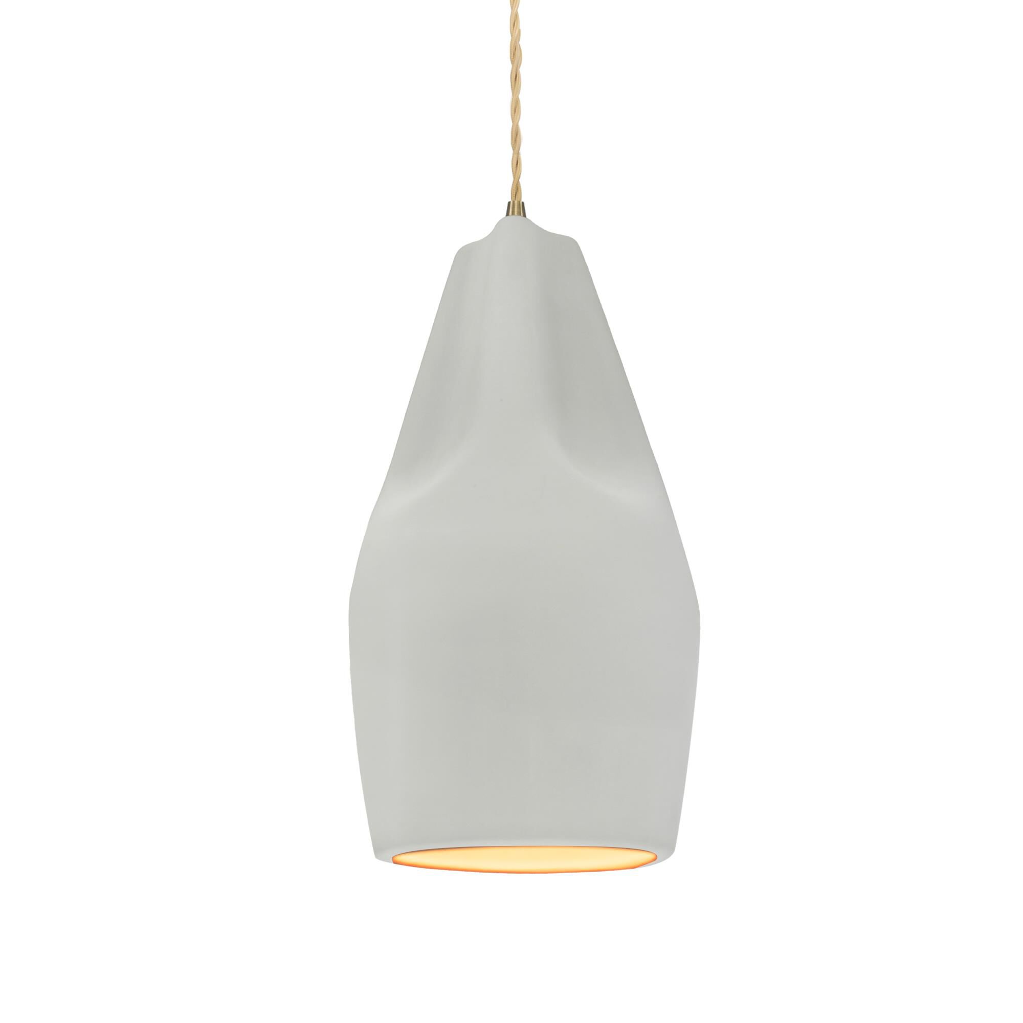 Justice Design Group Crease 6 Inch Mini Pendant Crease - CER-6597-CBGD-ABRS-BKCD-LED1-700 - Modern Contemporary