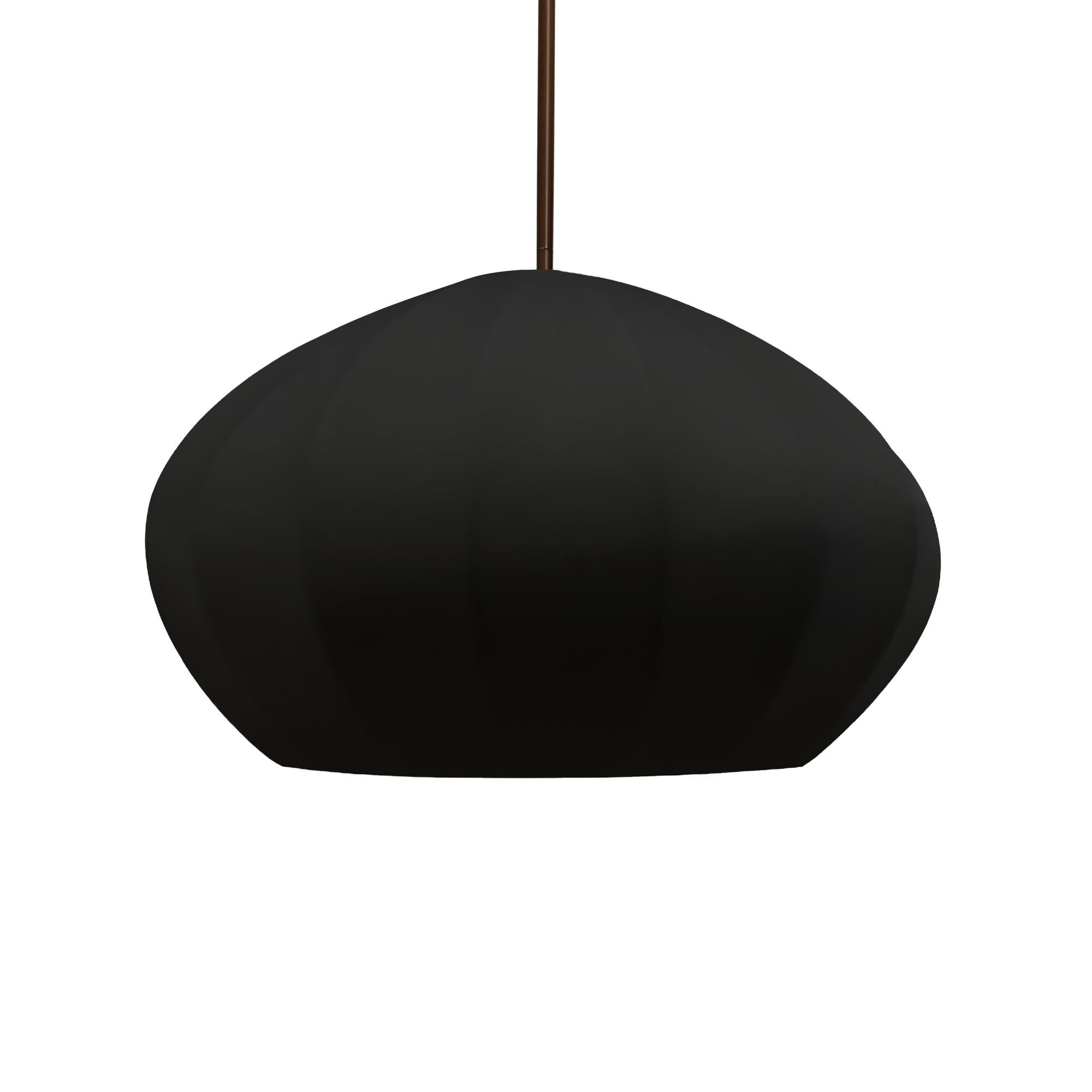 Justice Design Group Fluted 13 Inch Large Pendant Fluted - CER-6605-BLK-DBRZ-RIGID - Modern Contemporary