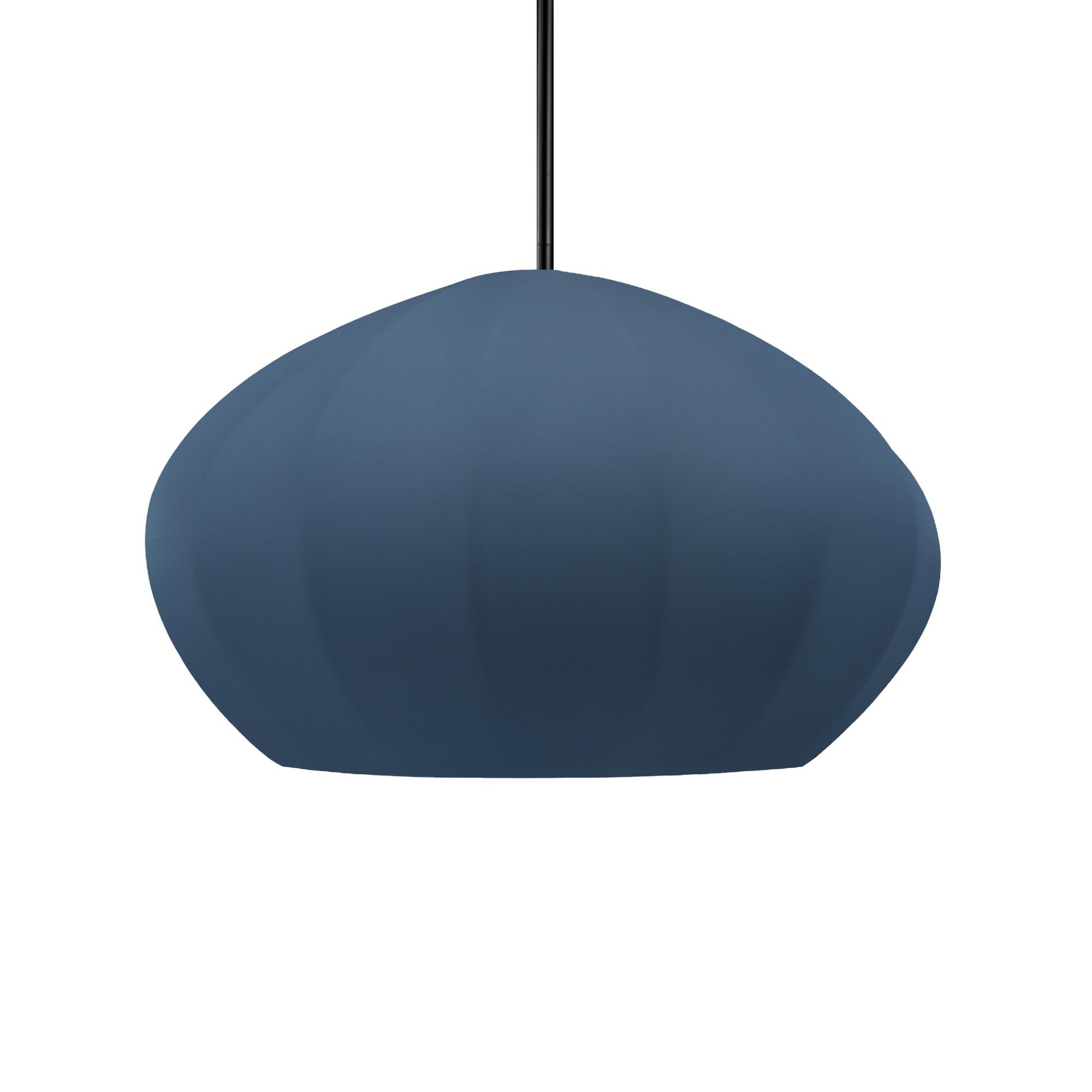 Justice Design Group Fluted 13 Inch Large Pendant Fluted - CER-6605-MDMT-MBLK-RIGID - Modern Contemporary