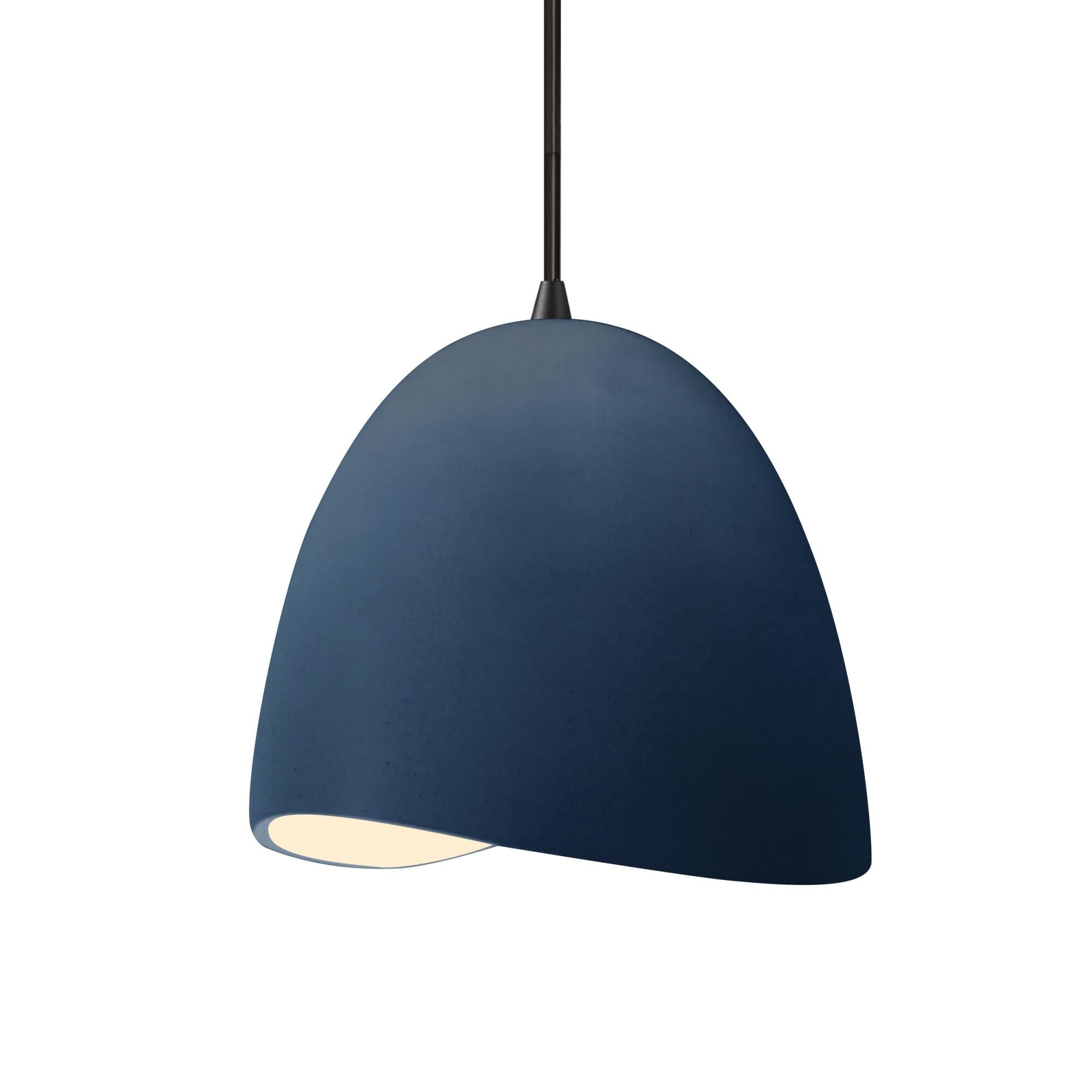 Justice Design Group Brisa 9 Inch Mini Pendant Brisa - CER-6610-MID-MBLK-BKCD - Transitional