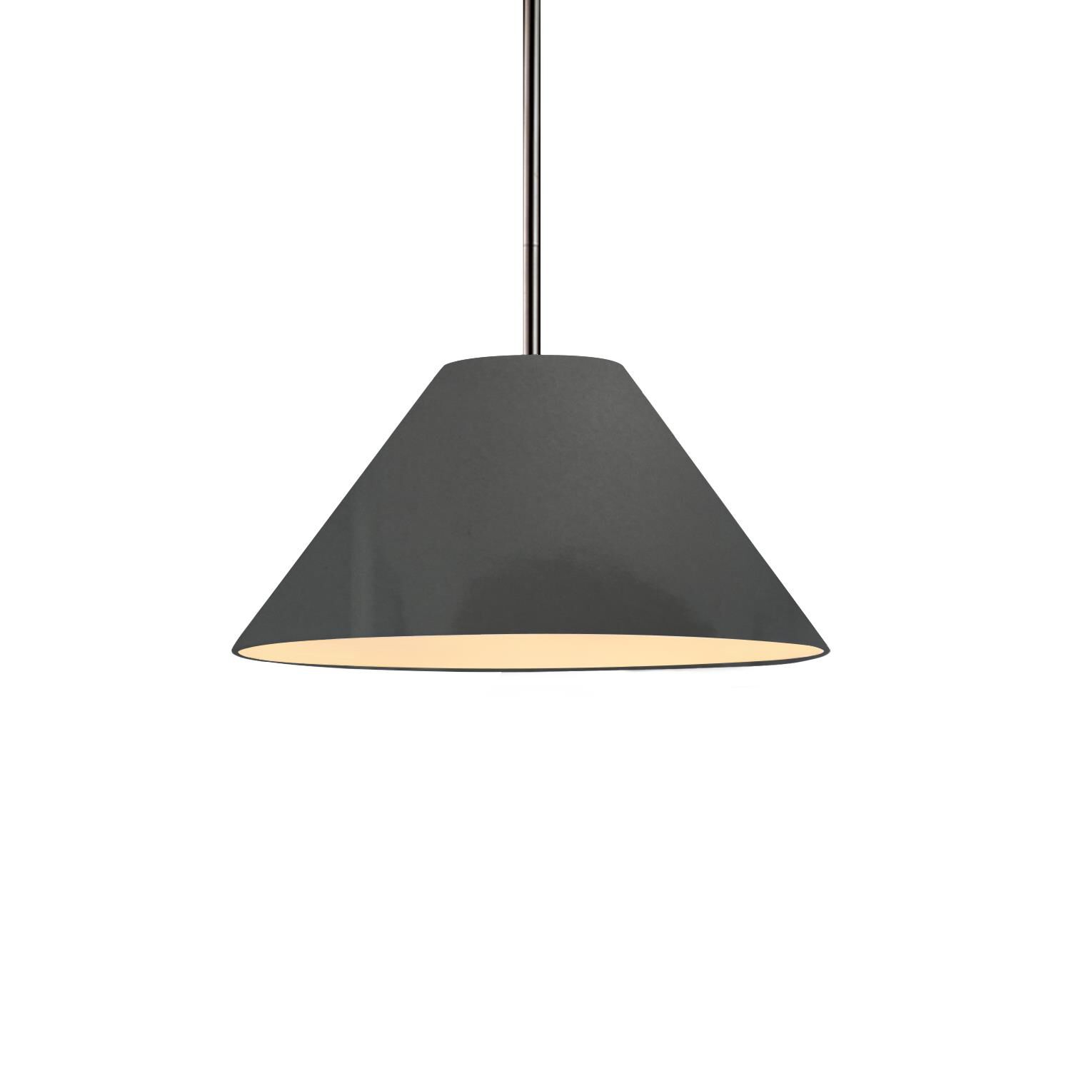 Justice Design Group Radiance Avola 11 Inch Mini Pendant Radiance Avola - CER-6640-GRY-NCKL-RIGID - Modern Contemporary