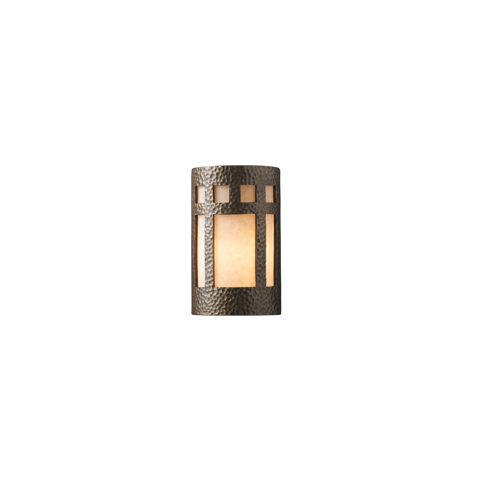Justice Design Group Ambiance 9 Inch Wall Sconce Ambiance - CER-7345-PATR-LED1-1000 - Transitional