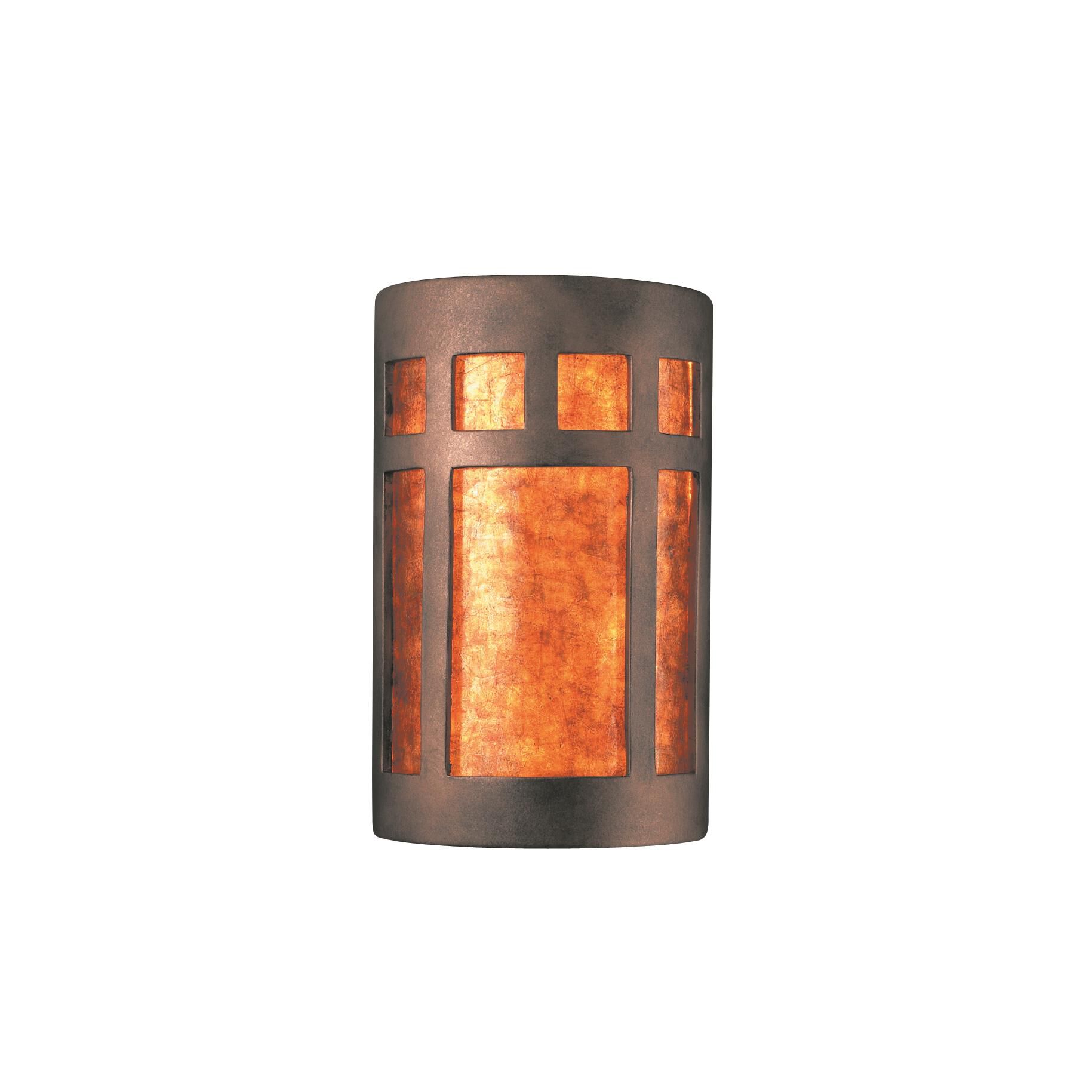 Justice Design Group Ambiance 12 Inch Tall Wall Sconce Ambiance - CER-7355-PATR - Transitional