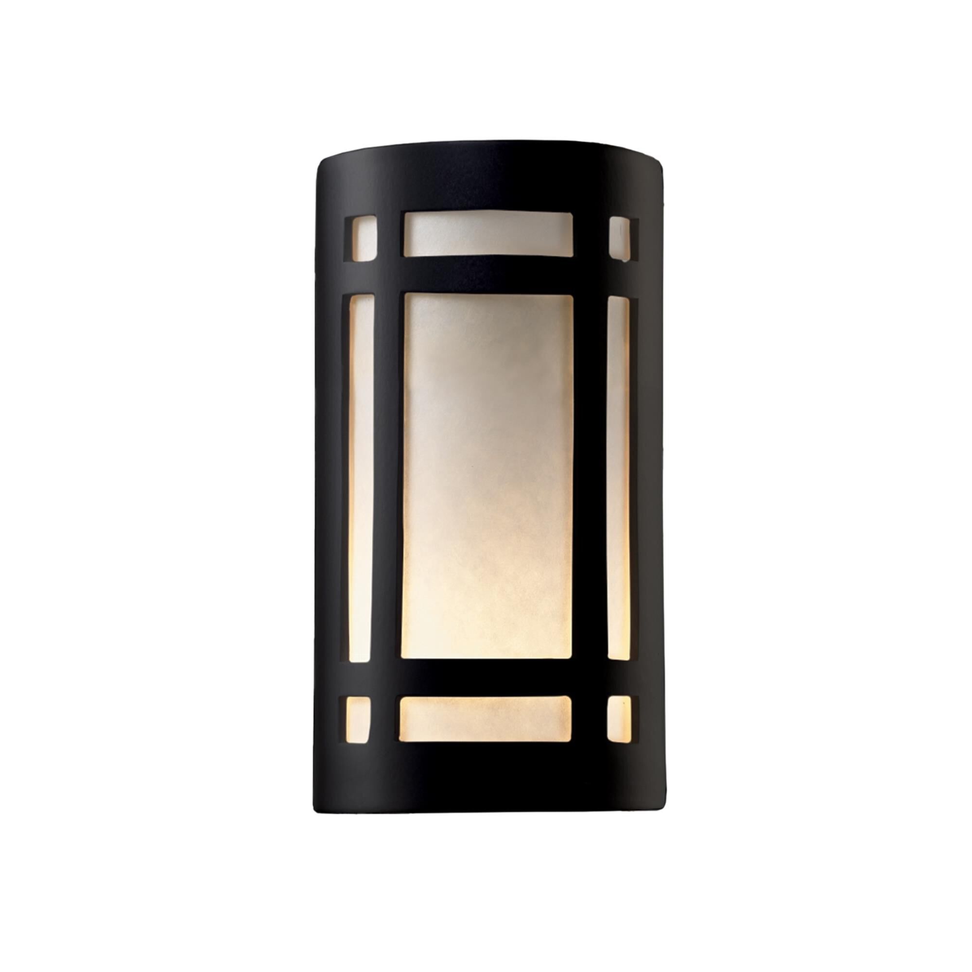 Justice Design Group Ambiance 12 Inch Tall Wall Sconce Ambiance - CER-7495-SLTR - Transitional