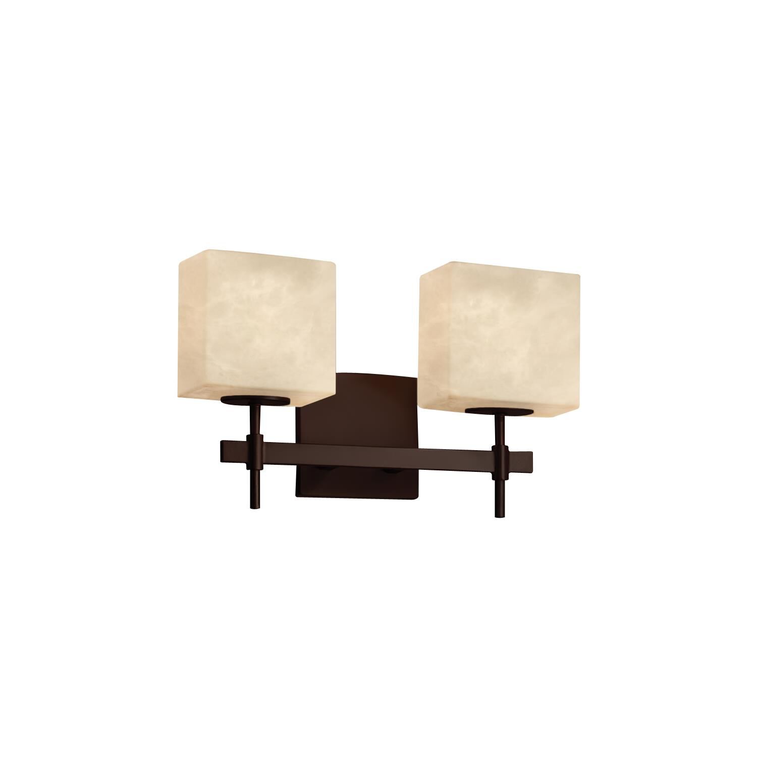 Justice Design Group Clouds 14 Inch 2 Light Bath Vanity Light Clouds - CLD-8412-55-MBLK - Transitional