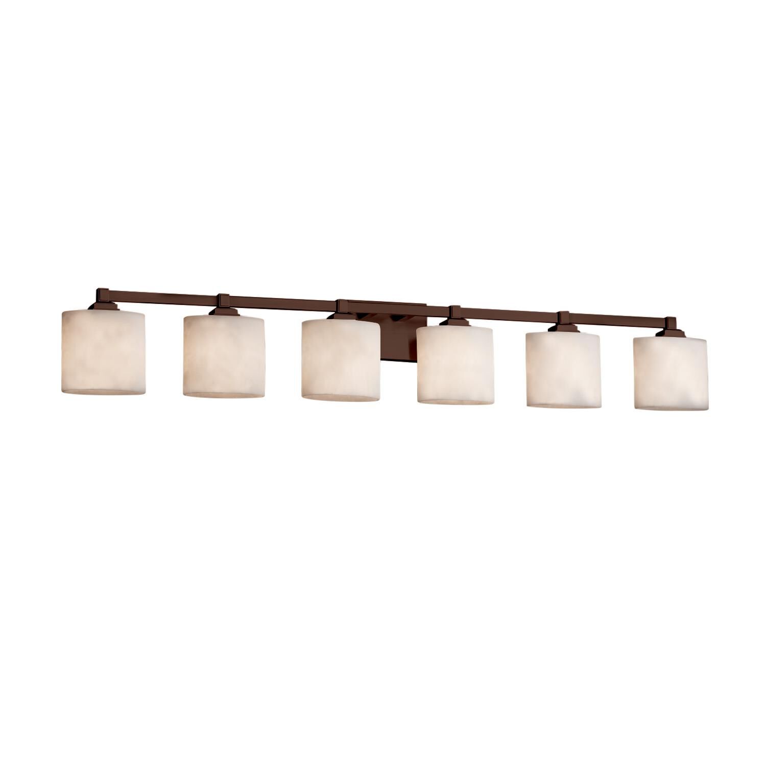 Justice Design Group Clouds 52 Inch 6 Light Bath Vanity Light Clouds - CLD-8436-30-DBRZ - Transitional