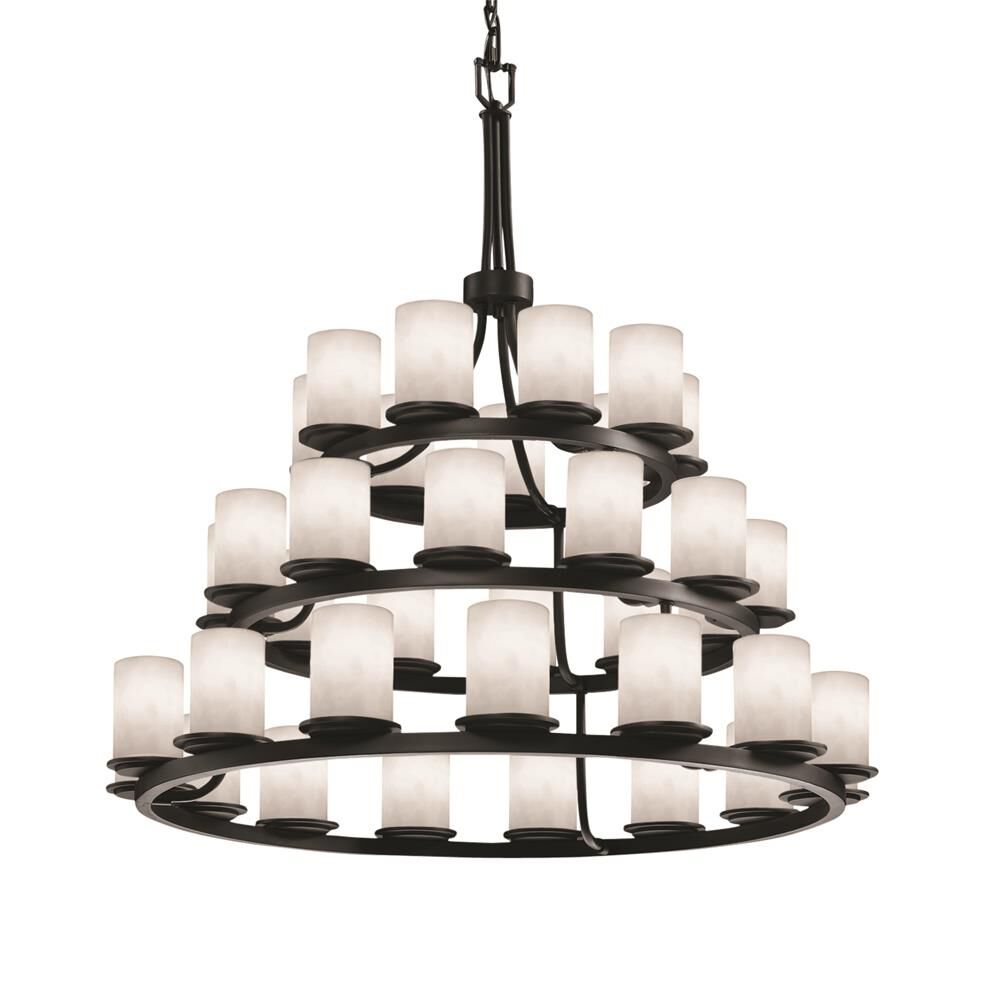 Justice Design Group Clouds 42 Inch 36 Light LED Chandelier Clouds - CLD-8712-10-MBLK-LED36-25200 - Transitional