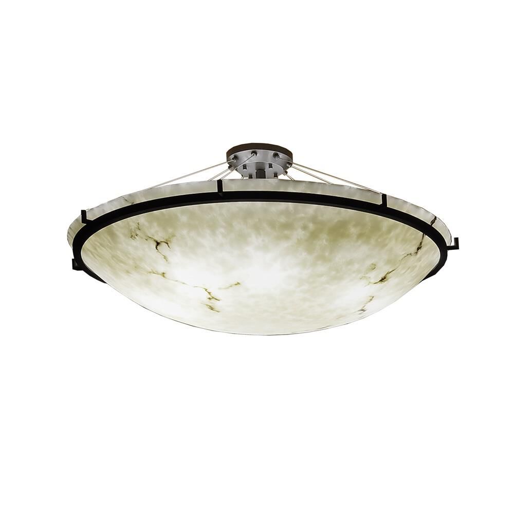 Justice Design Group Lumenaria 51 Inch 6 Light LED Semi Flush Mount Lumenaria - FAL-9687-35-DBRZ-LED6-6000 - Modern Contemporary