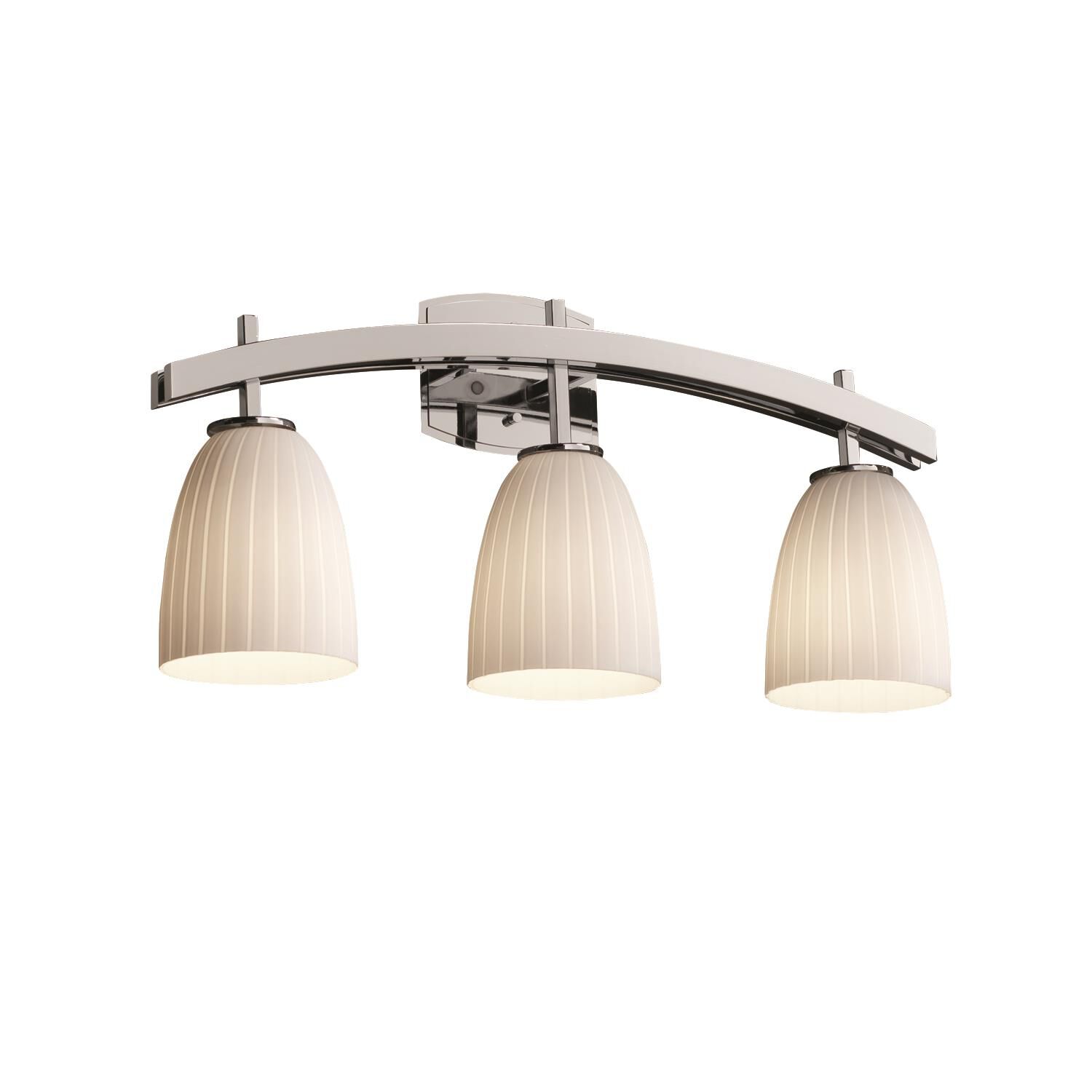 Justice Design Group Fusion 26 Inch 3 Light Bath Vanity Light Fusion - FSN-8593-40-MROR-CROM - Asian