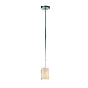 Justice Design Group Fusion 9 Inch Mini Pendant Fusion - FSN-8816-28-MROR-MBLK - Modern Contemporary