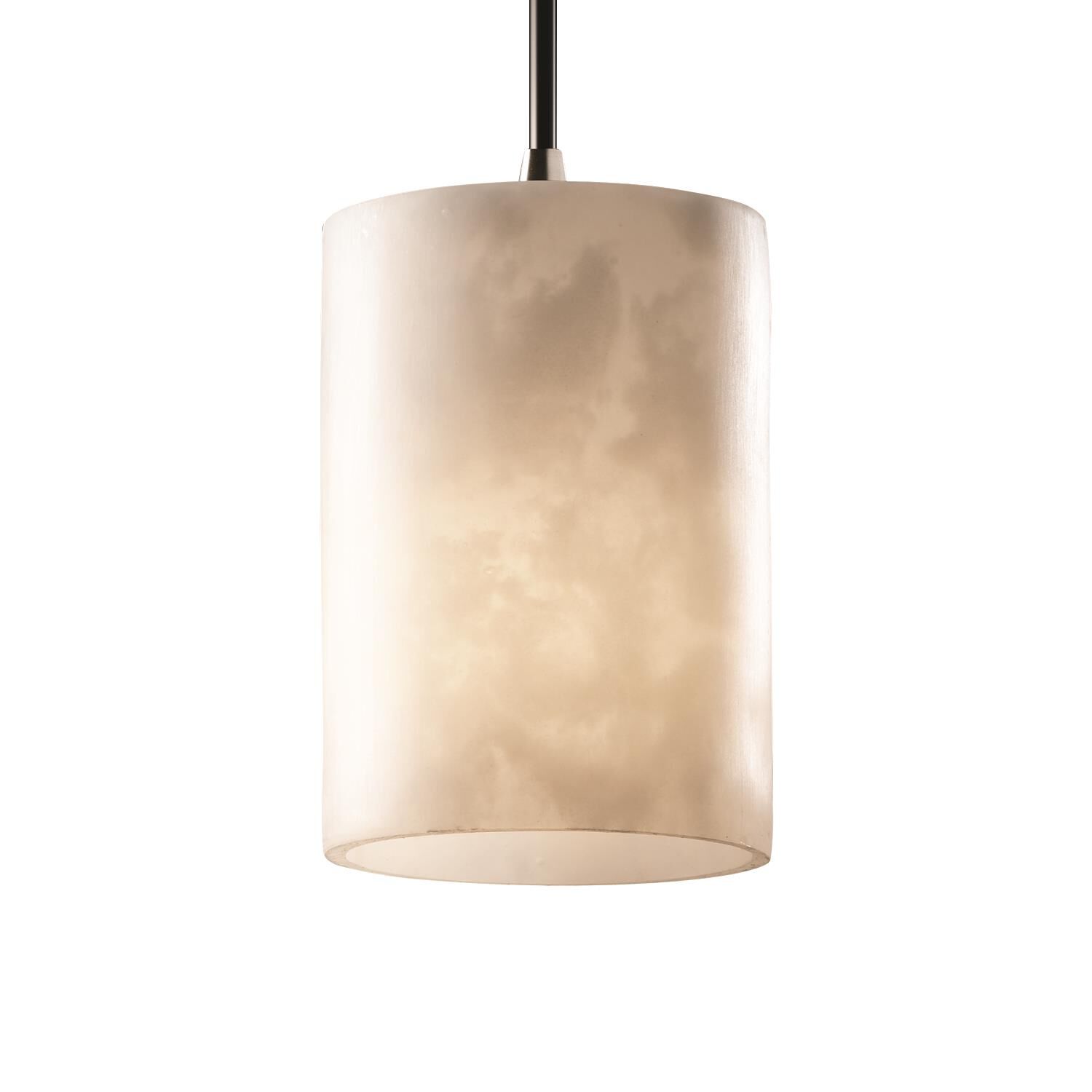 Justice Design Group Clouds 6 Inch Tall Mini Pendant Clouds - CLD-8815-10-CROM-RIGID - Alabaster