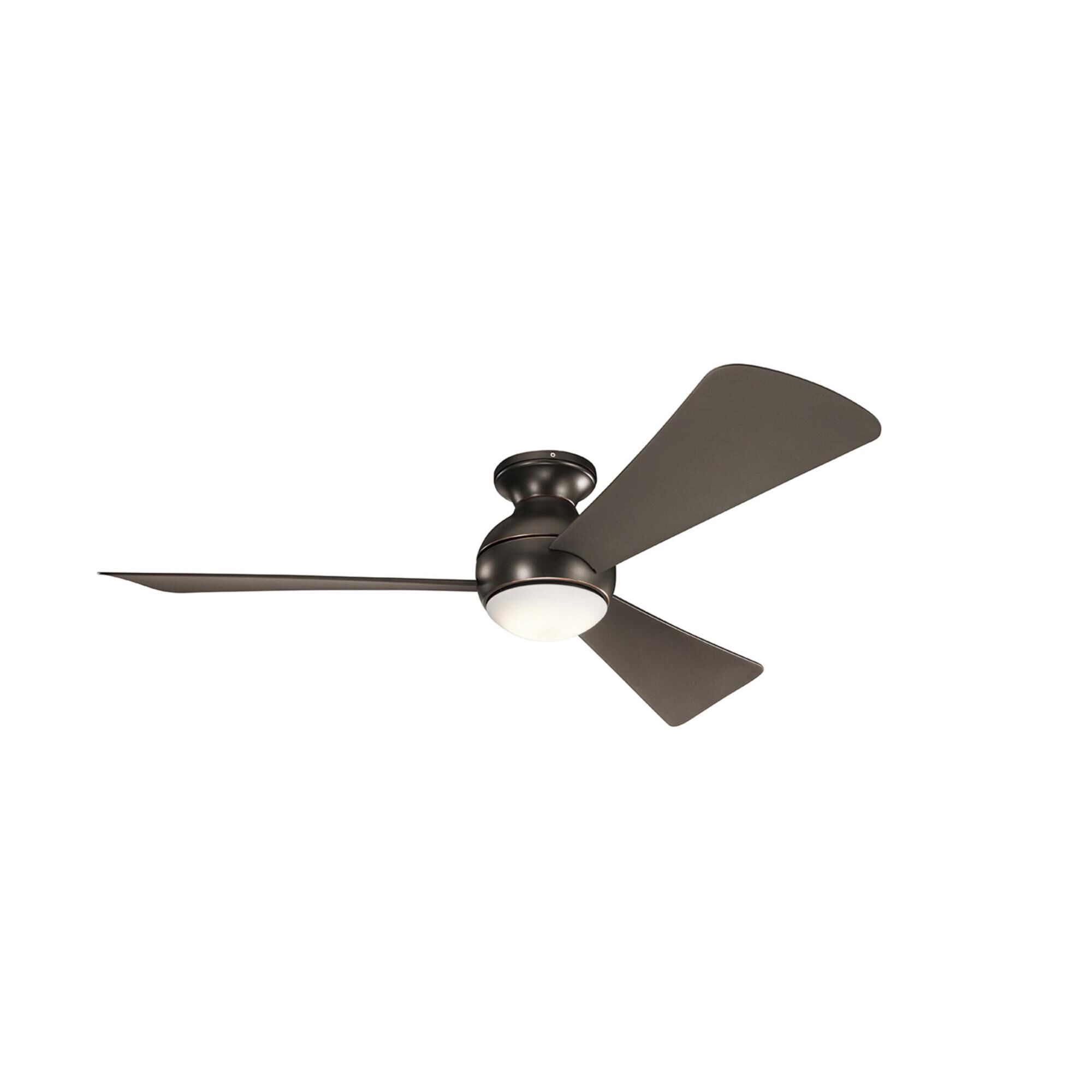 Photos - Fan Kichler Lighting Sola Outdoor Rated 54 Inch Flush Mount with Light Kit Sola - 330152OZ - Modern Contemporary 330152OZ