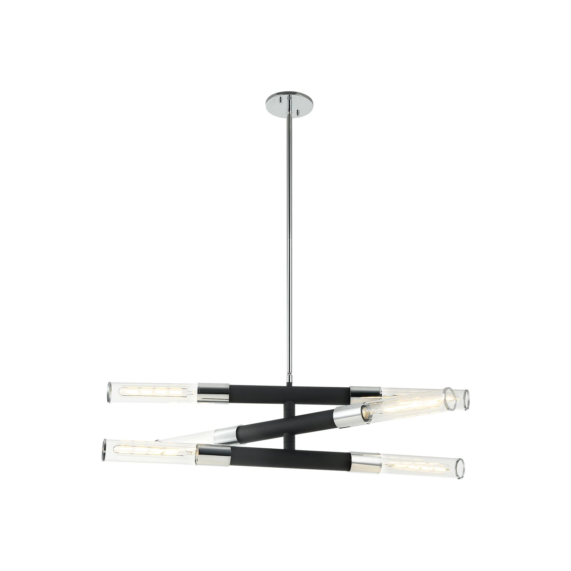 Tubo 35 Inch 6 Light Linear Suspension Light by Matteo Lighting