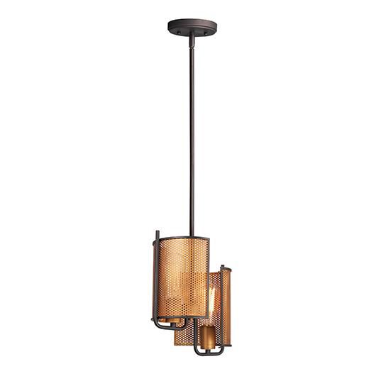 Photos - Chandelier / Lamp Maxim Lighting Caspian 9 Inch Mini Pendant Caspian - 31219OIAB - Industrial 31219OIAB