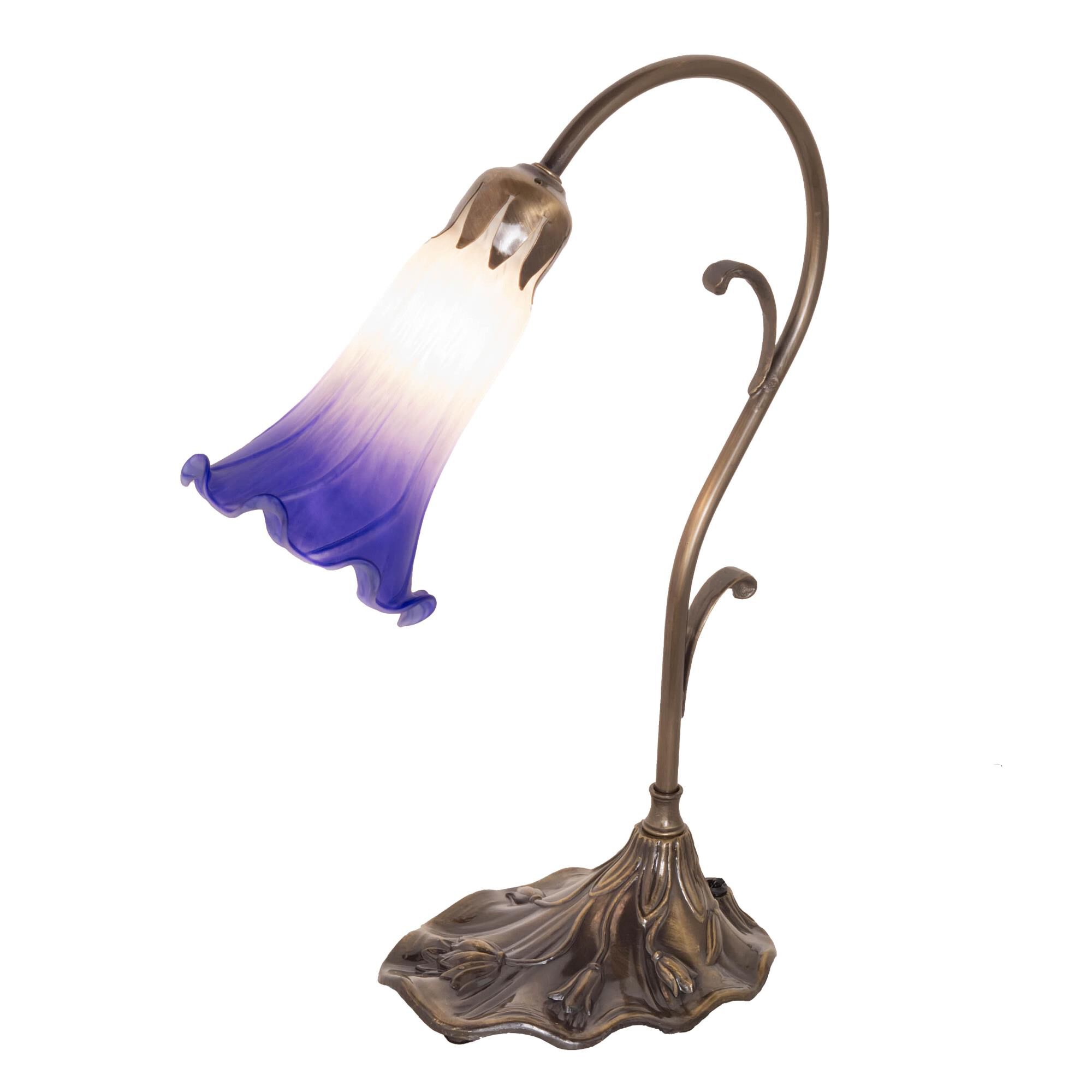 Meyda Lighting Blue Pond Lily 15 Inch Table Lamp Blue Pond Lily - 251854 - Modern Contemporary