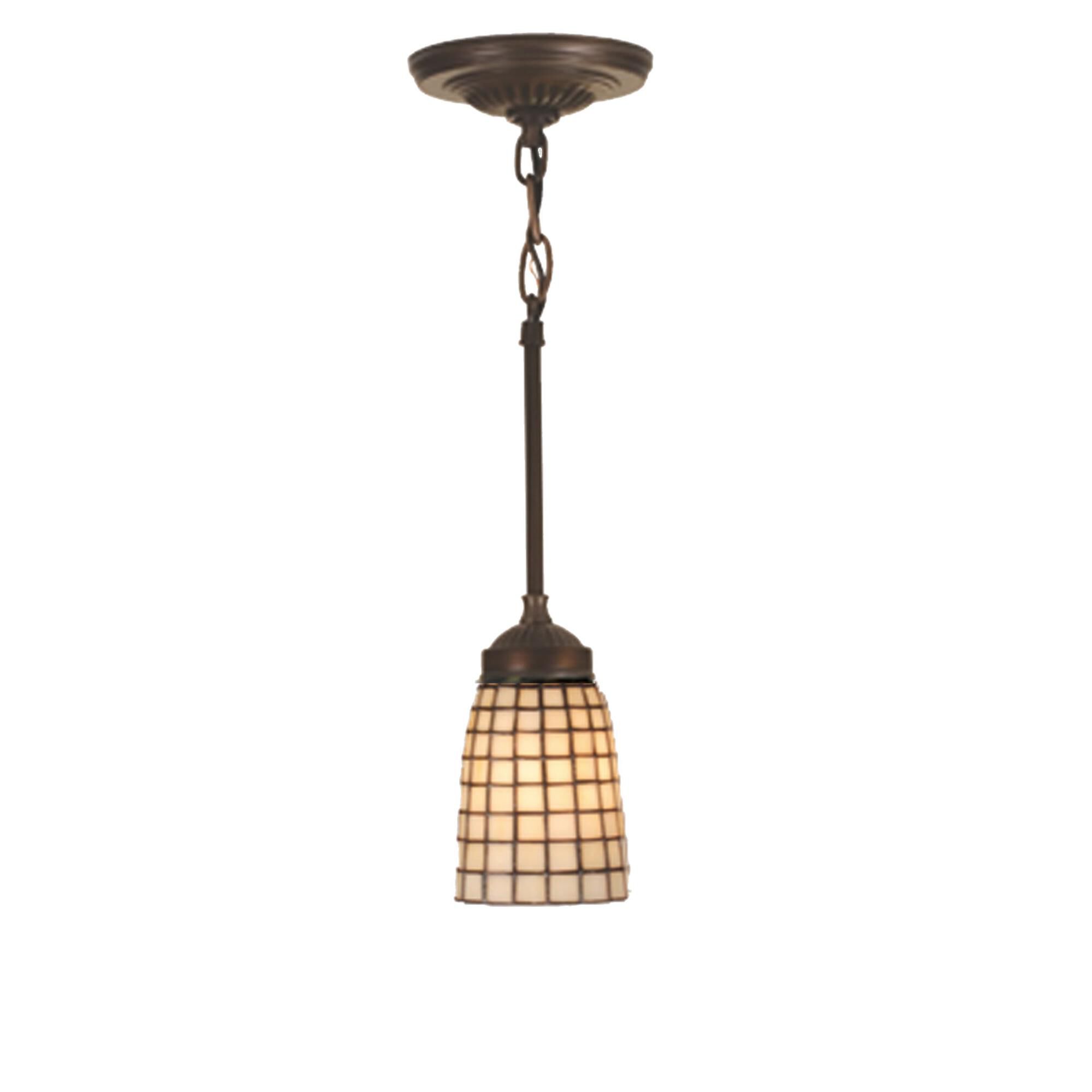 Meyda Lighting Terra Bone 5 Inch Mini Pendant Terra Bone - 30176 - French Country