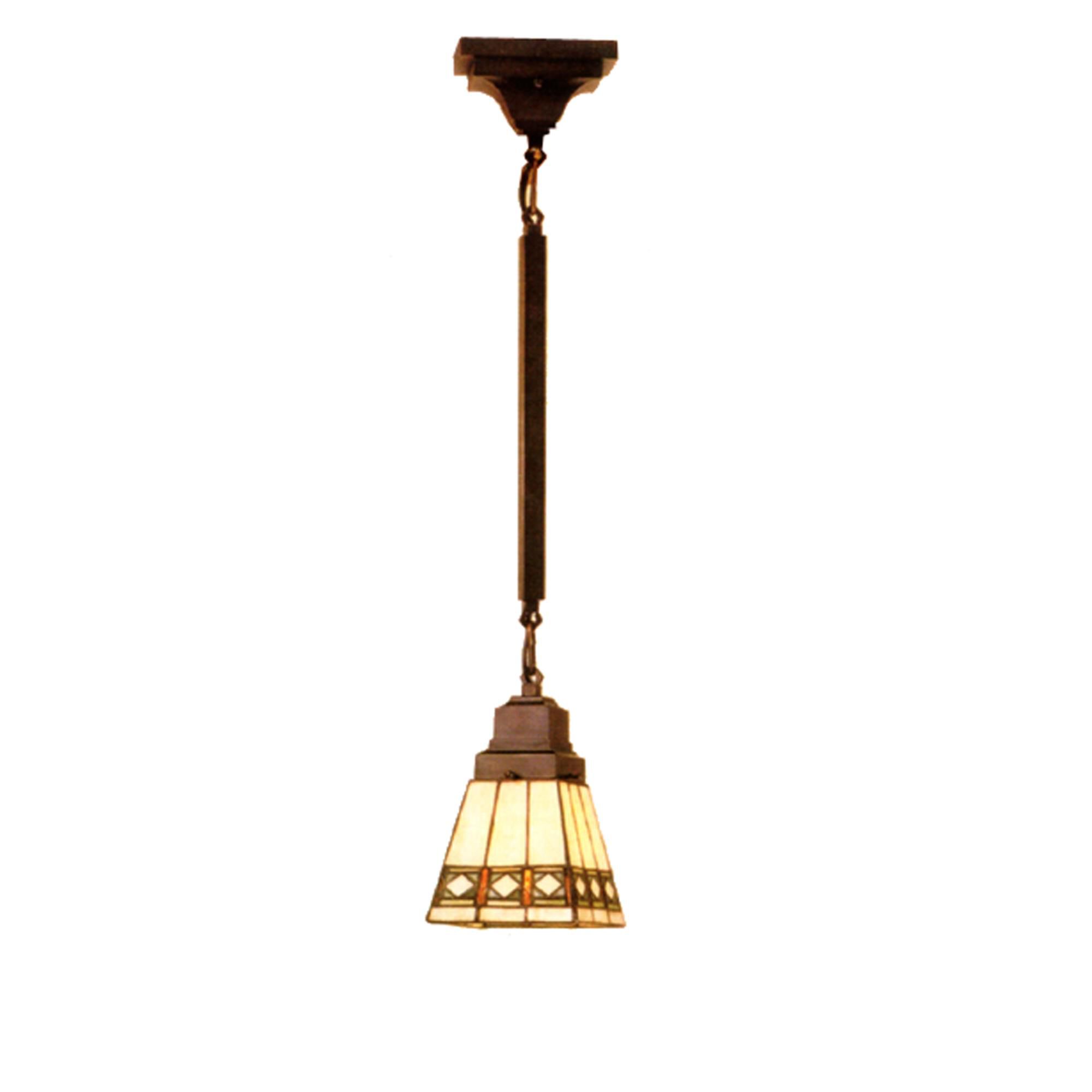 Meyda Lighting Diamond Mission 7 Inch Mini Pendant Diamond Mission - 49105 - Craftsman-Mission