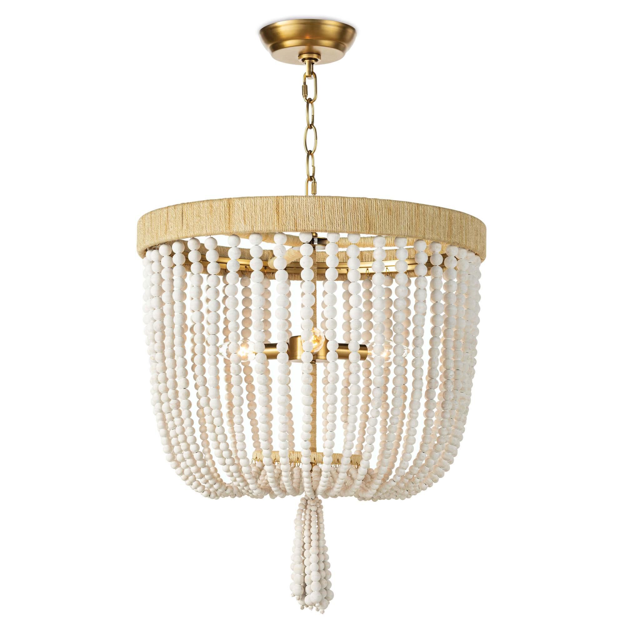 Regina Andrew Milos 18 Inch 3 Light Mini Chandelier Milos - 16-1222WT - Farmhouse