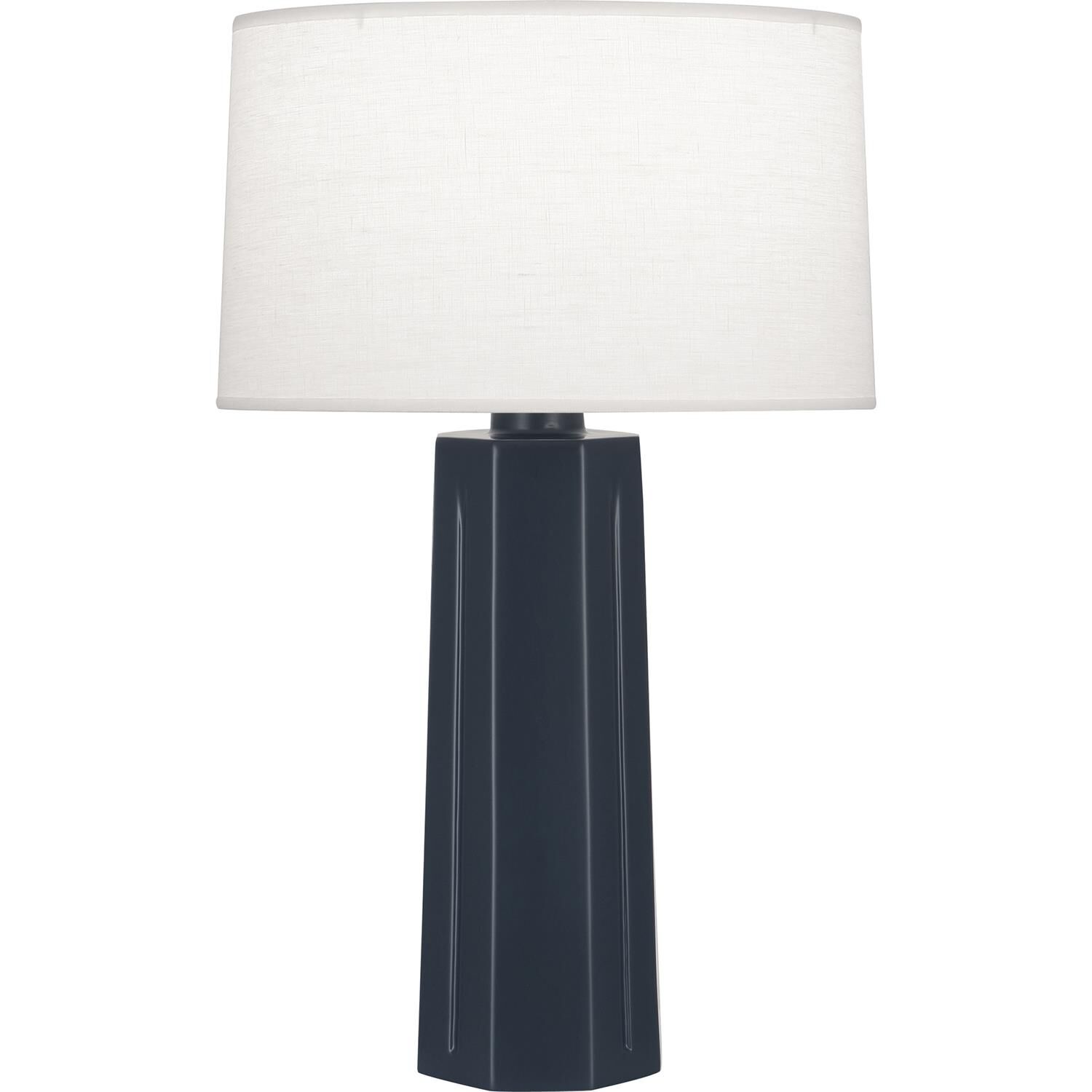 Robert Abbey MMB60 Mason 25.88 inch 150 watt Matte Midnight Blue Glazed Ceramic Table Lamp Portable Light