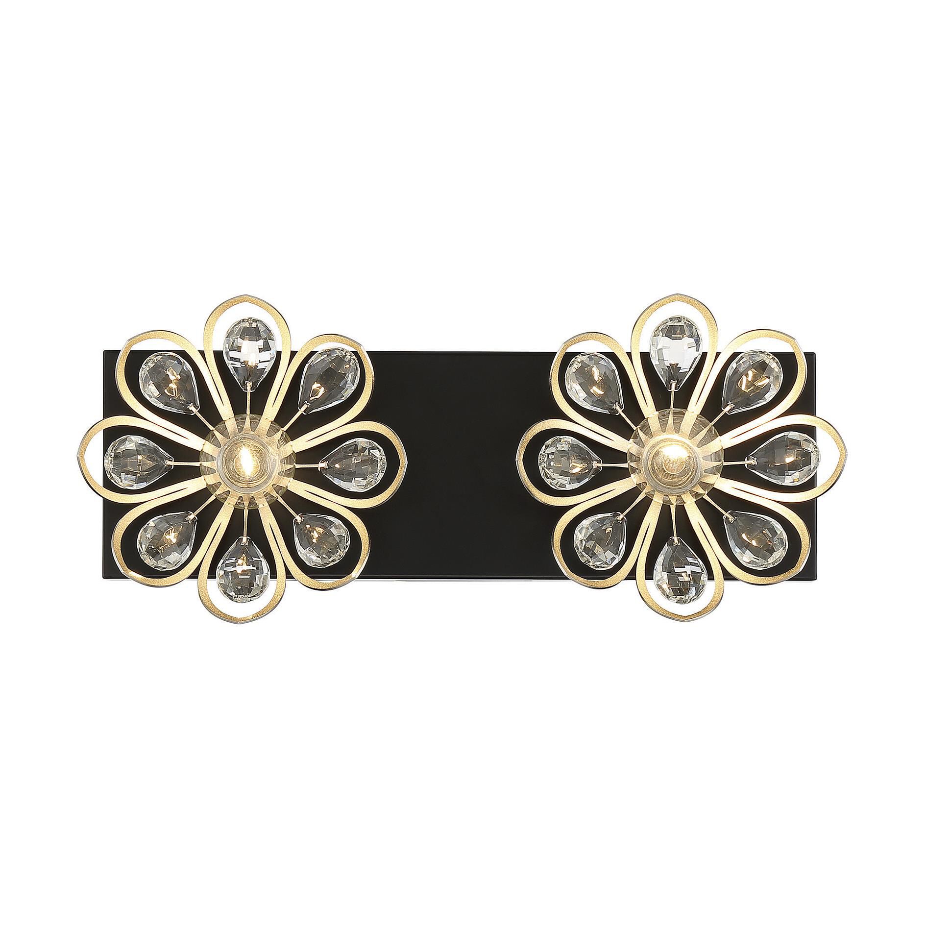 Poppy 15 Inch 2 Light Bath Vanity Light by Savoy House