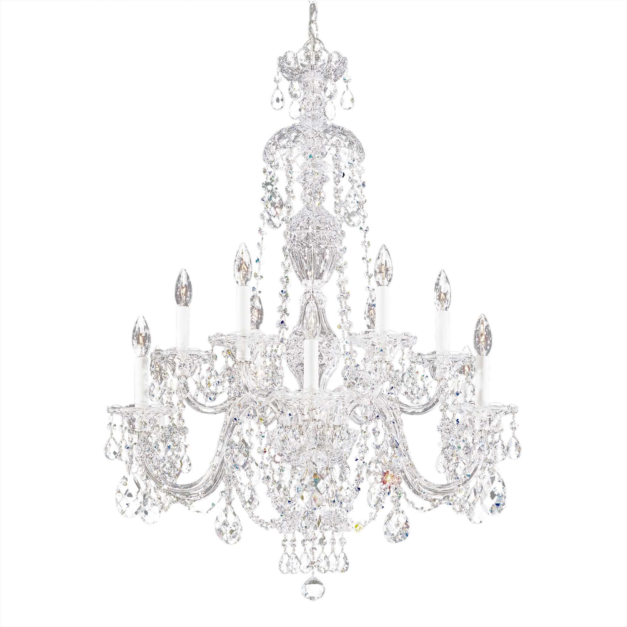 Schonbek Sterling 29 Inch Chandelier Sterling - 2997-40R - Crystal