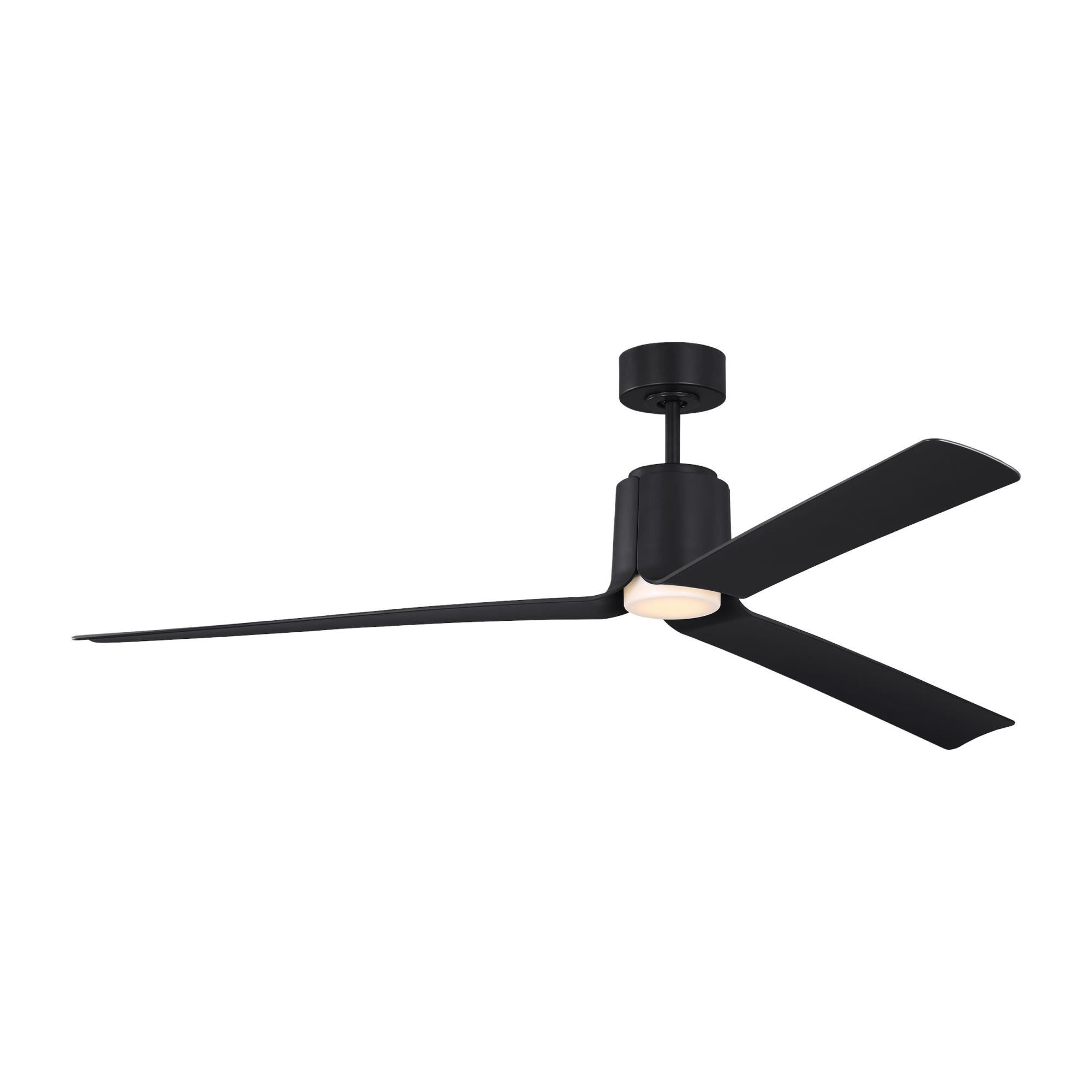 Visual Comfort Fan Collection Peter Bristol Peel Smart 66 Inch Ceiling Fan with Light Kit Peel Smart - 3PESM66MBKD - Modern Contemporary