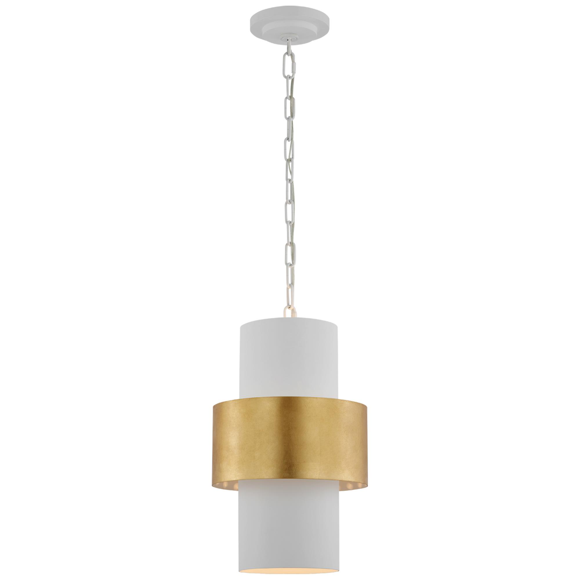 Visual Comfort Signature Collection Julie Neill Chalmette 11 Inch LED Mini Pendant Chalmette - JN 5330PW/G - Art Deco