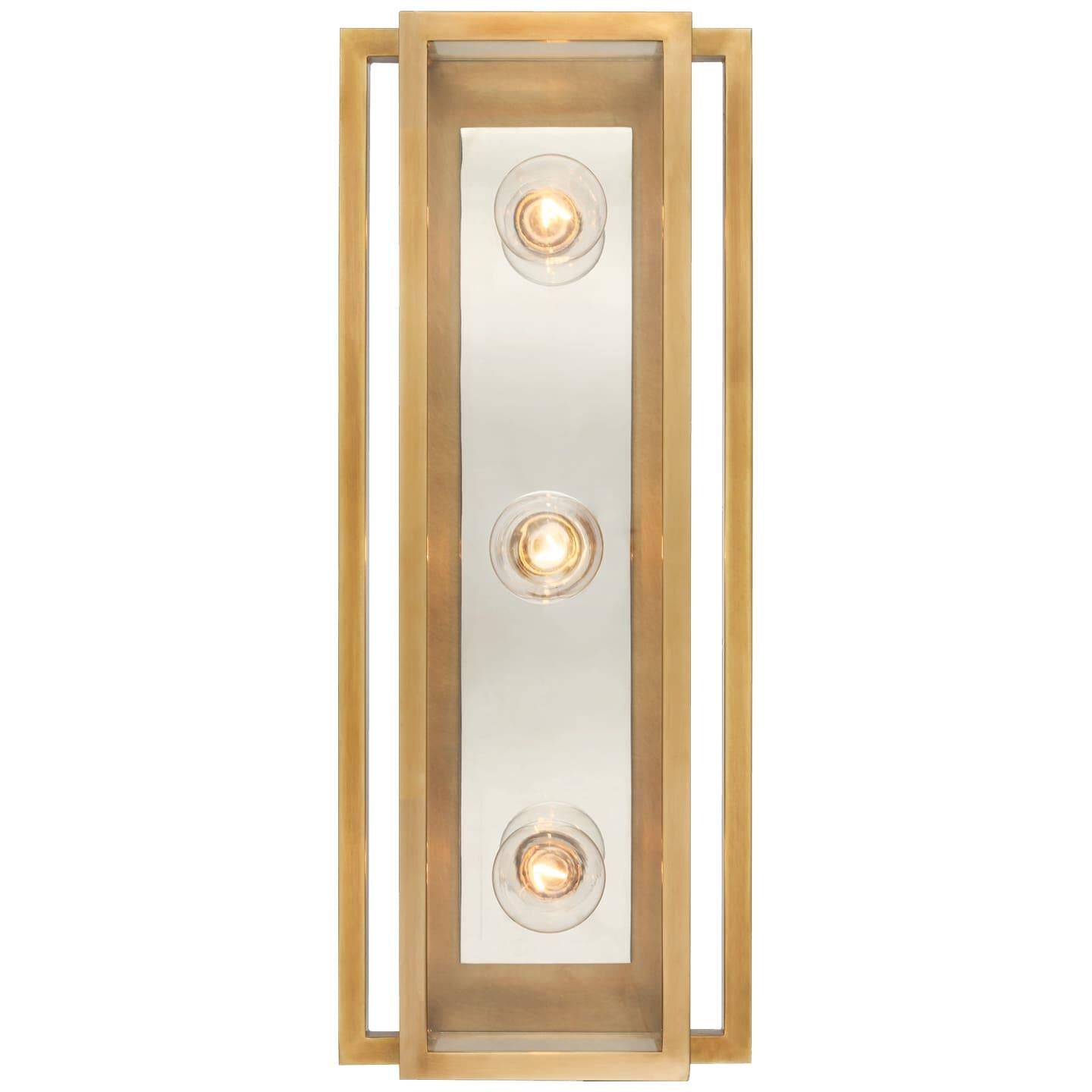 Visual Comfort Signature Collection Ian K. Fowler Halle 18 Inch 3 Light LED Bath Vanity Light Halle - S 2202HAB/PN-CG - Industrial