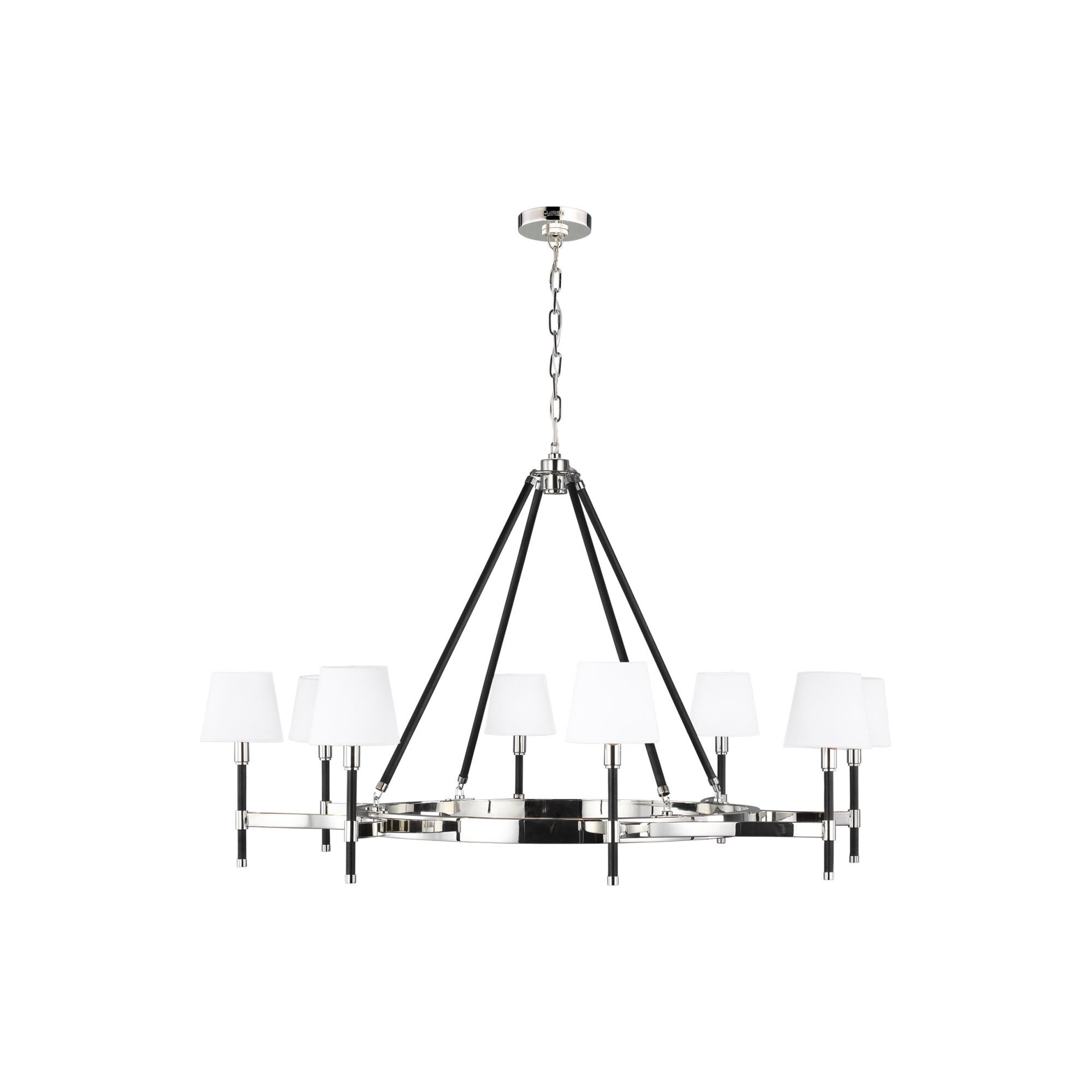 visual comfort studio collection lauren ralph lauren katie 48 inch 8 light chandelier katie - lc1018pn - transitional