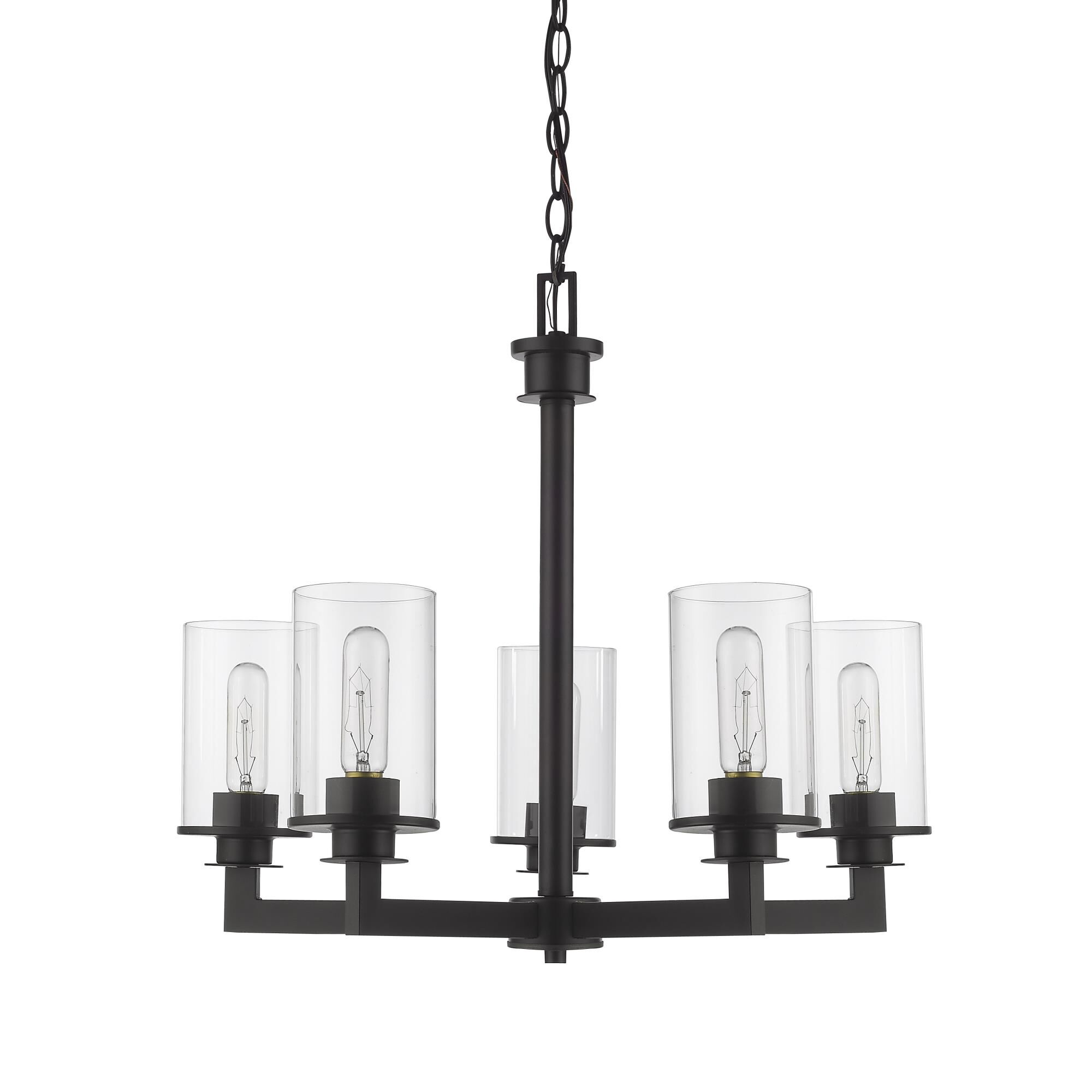 Z-Lite Savannah 24 Inch 5 Light Chandelier Savannah - 462-5BRZ - Transitional