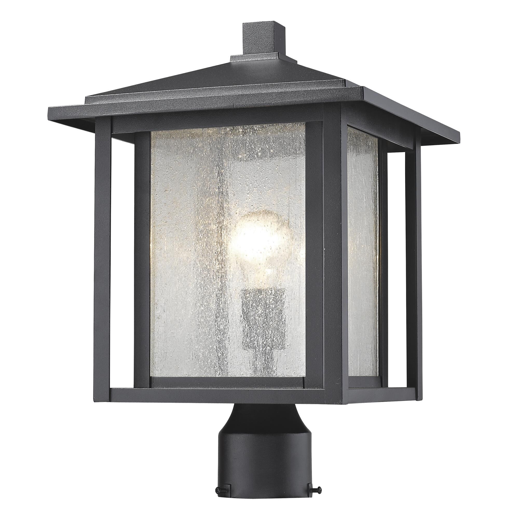 Photos - Floodlight / Garden Lamps Z-Lite Aspen 16 Inch Tall Outdoor Post Lamp Aspen - 554PHB-BK - Transition