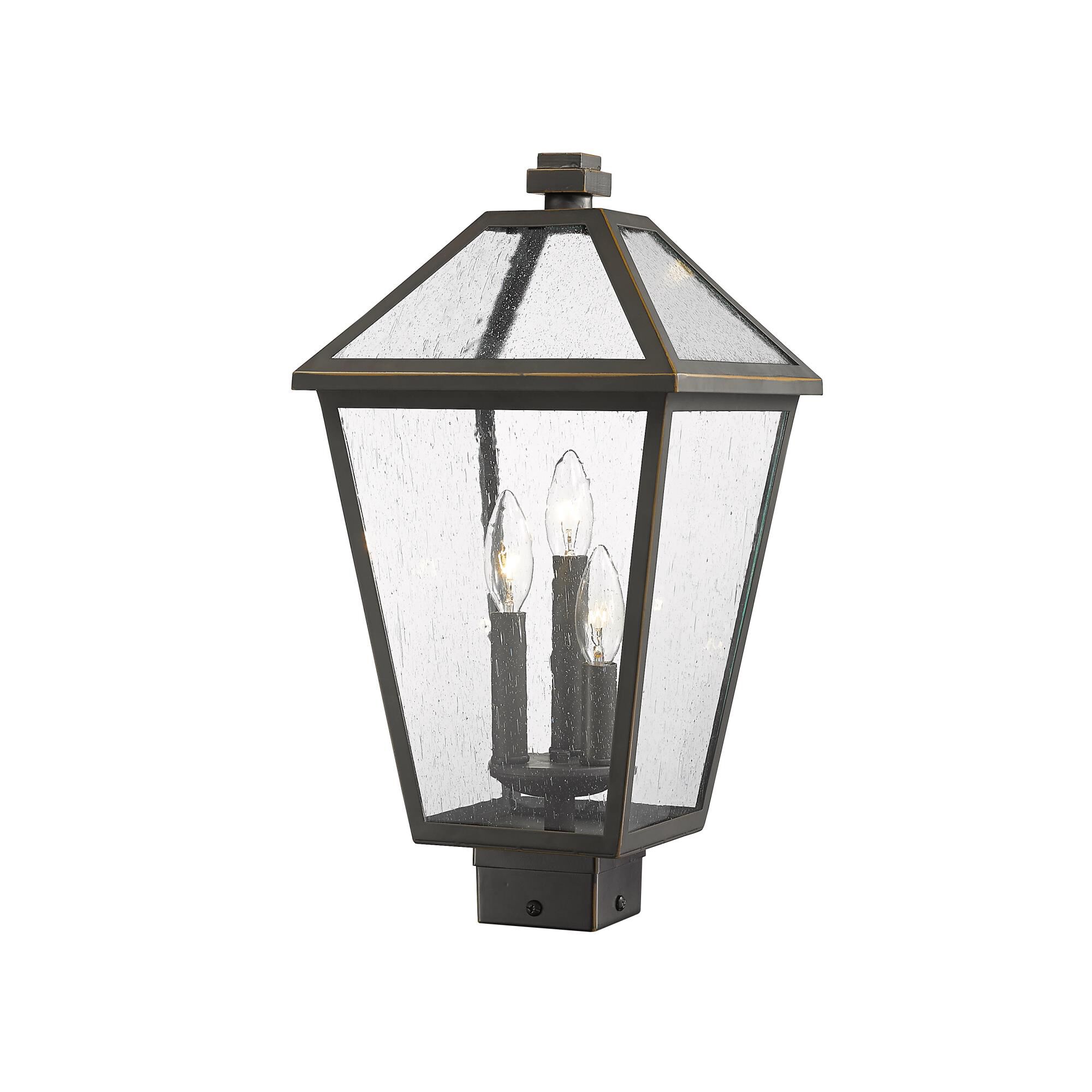 Talbot 19 Inch Tall 3 Light Outdoor Post Lamp by Z-Lite