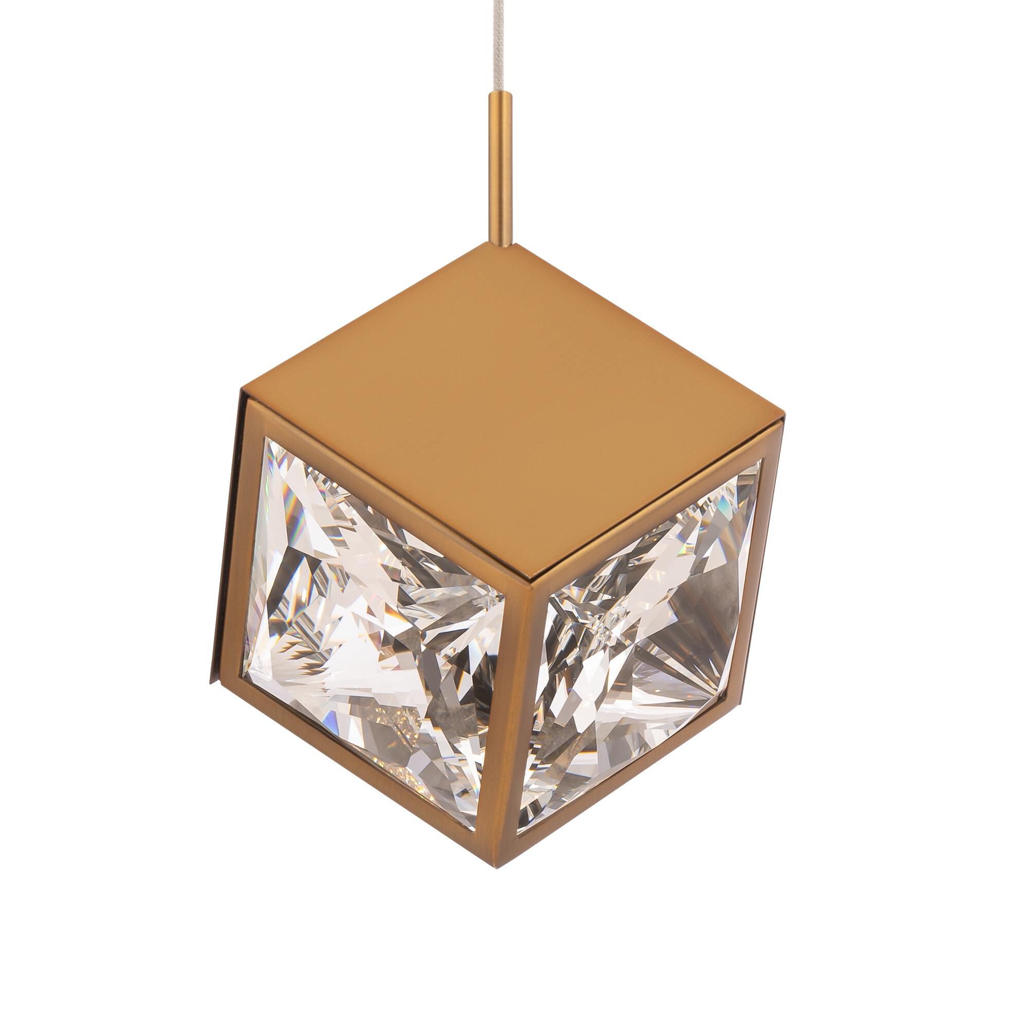 Photos - Chandelier / Lamp dwe LED Ice Cube 6 Inch LED Mini Pendant Ice Cube - PD-29308-AB - Modern C
