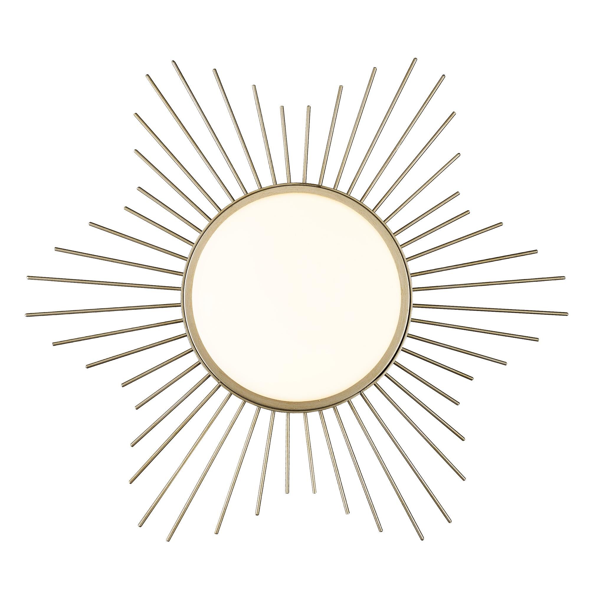 Shown in White Gold finish and Opal  glass