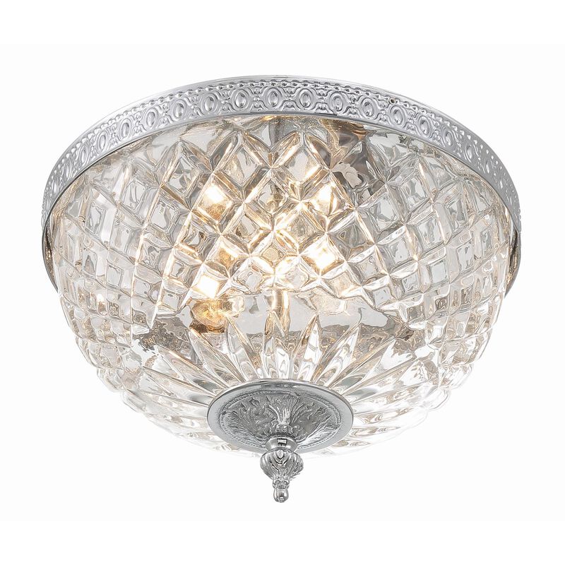 Ceiling 10 Inch 2 Light Semi Flush Mount by Crystorama