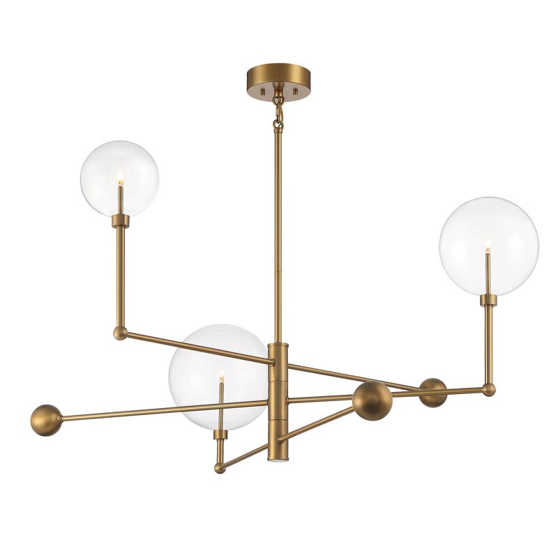 46 Inch 3 Light LED Chandelier by Meridian Lighting