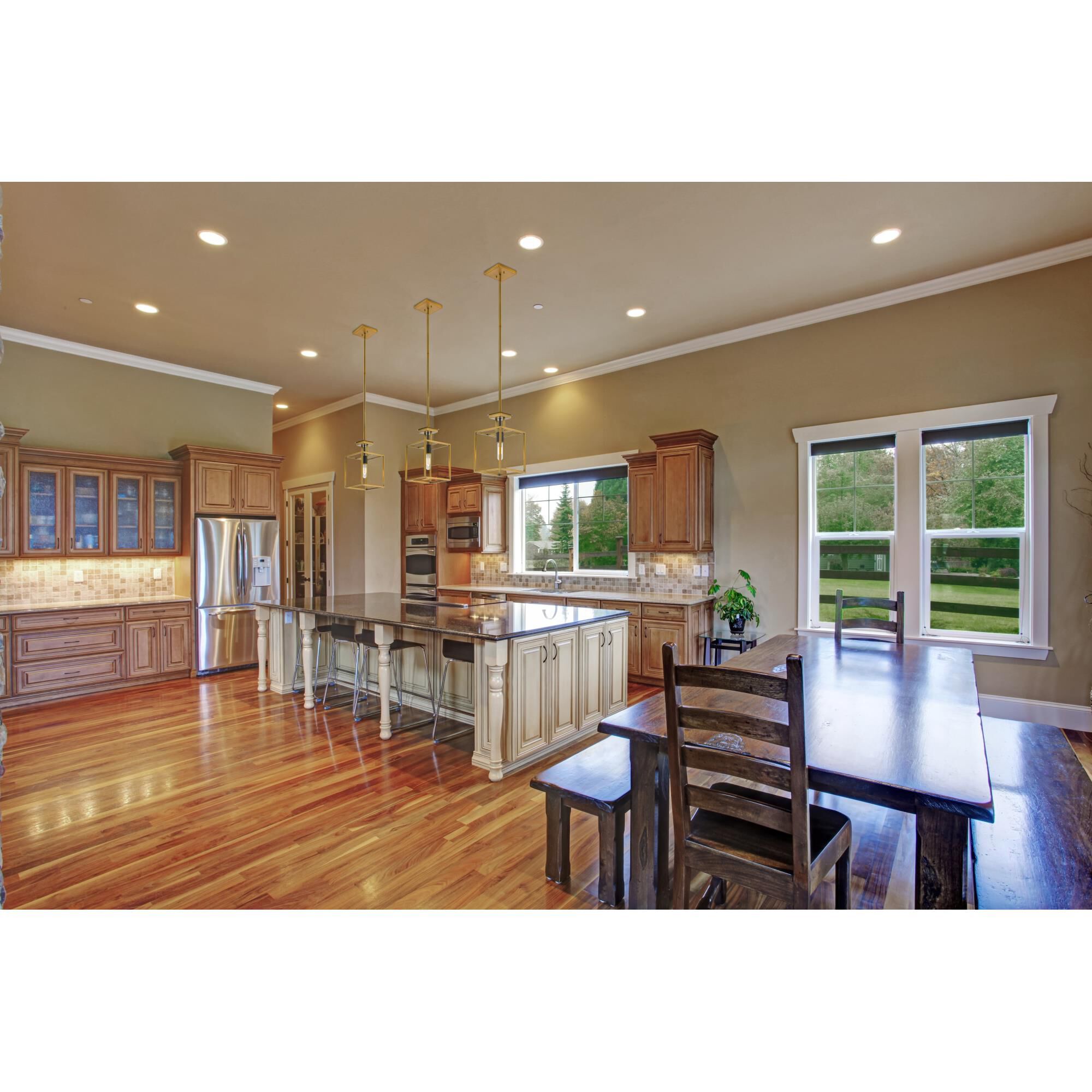 Shown in Olde Brass + Bronze finish and --- glass and --- shade