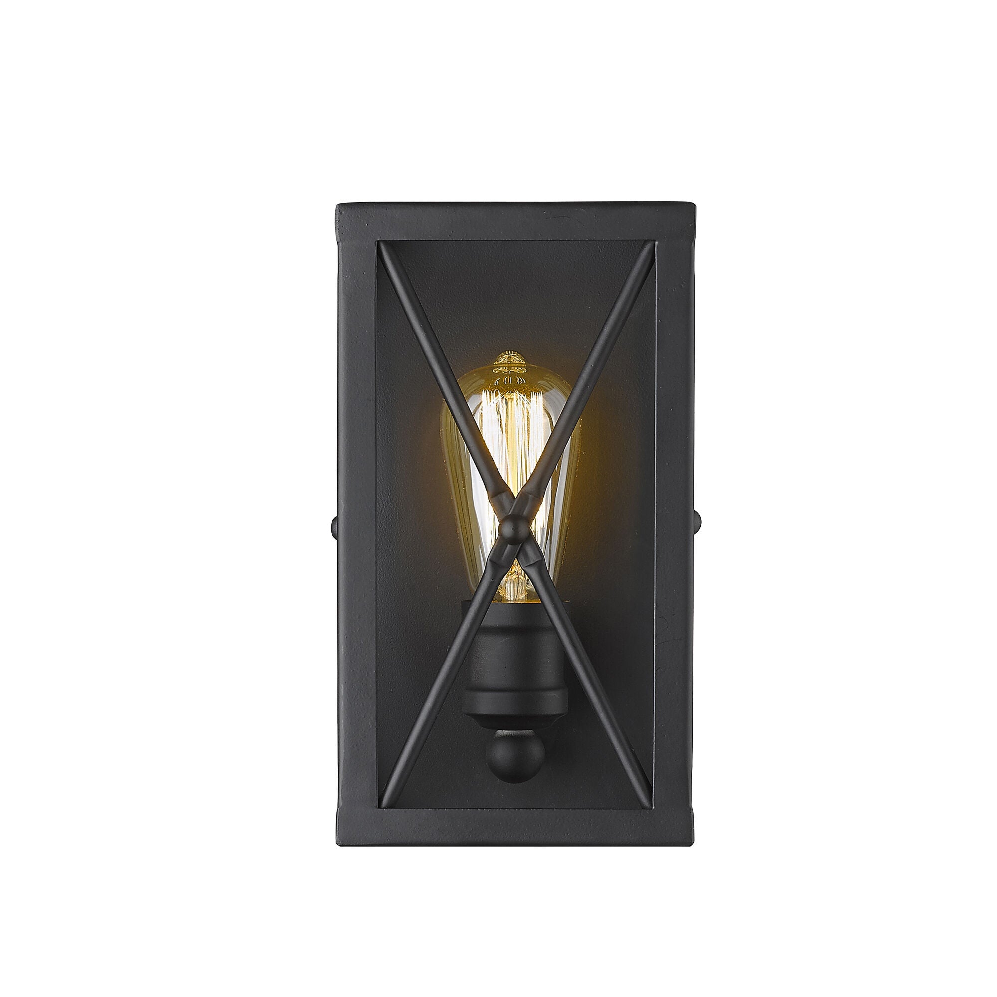 Shown in Matte Black finish and -- glass and -- shade