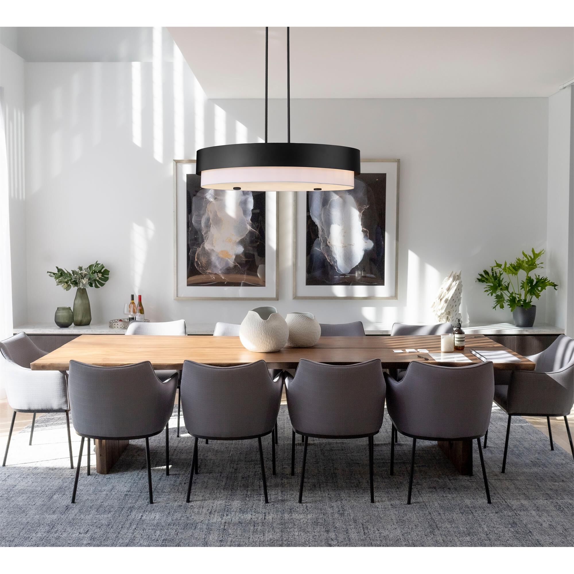 Shown in Matte Black finish and White glass