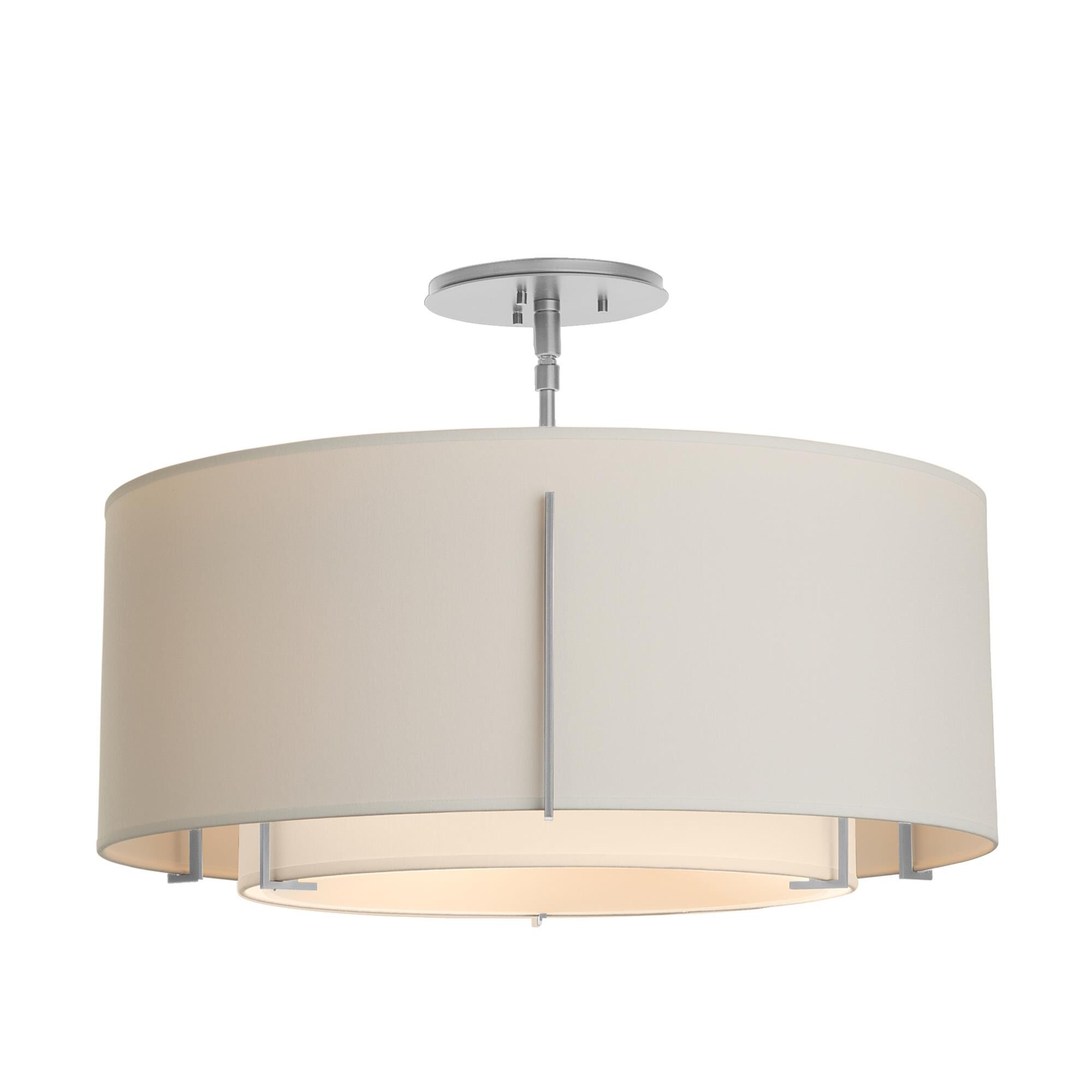 Exos 22 Inch 3 Light Semi Flush Mount by Hubbardton Forge