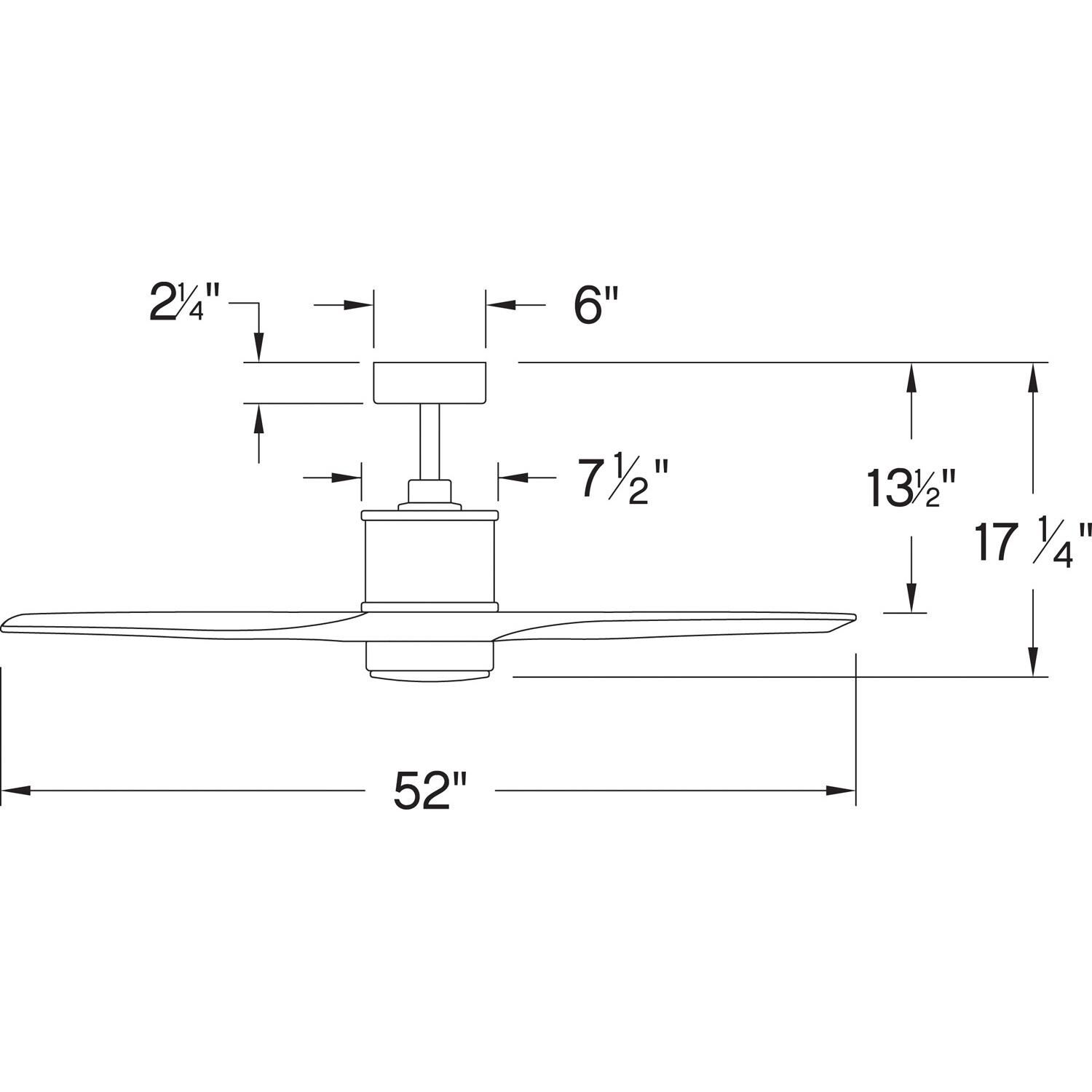Hover Outdoor Rated 52 Inch Ceiling Fan with Light Kit by Hinkley Lighting